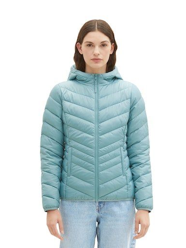 Steppjacke Denim Kapuze mint TOM TAILOR mit