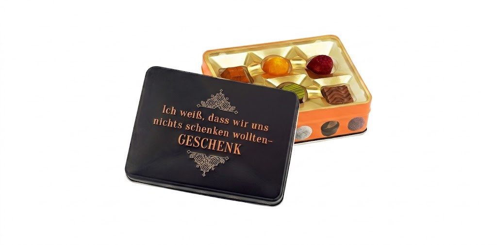 Confiserie Rabbel Schokolade Präsentdosen mit Pralinen und Trüffel 75g, 1 x