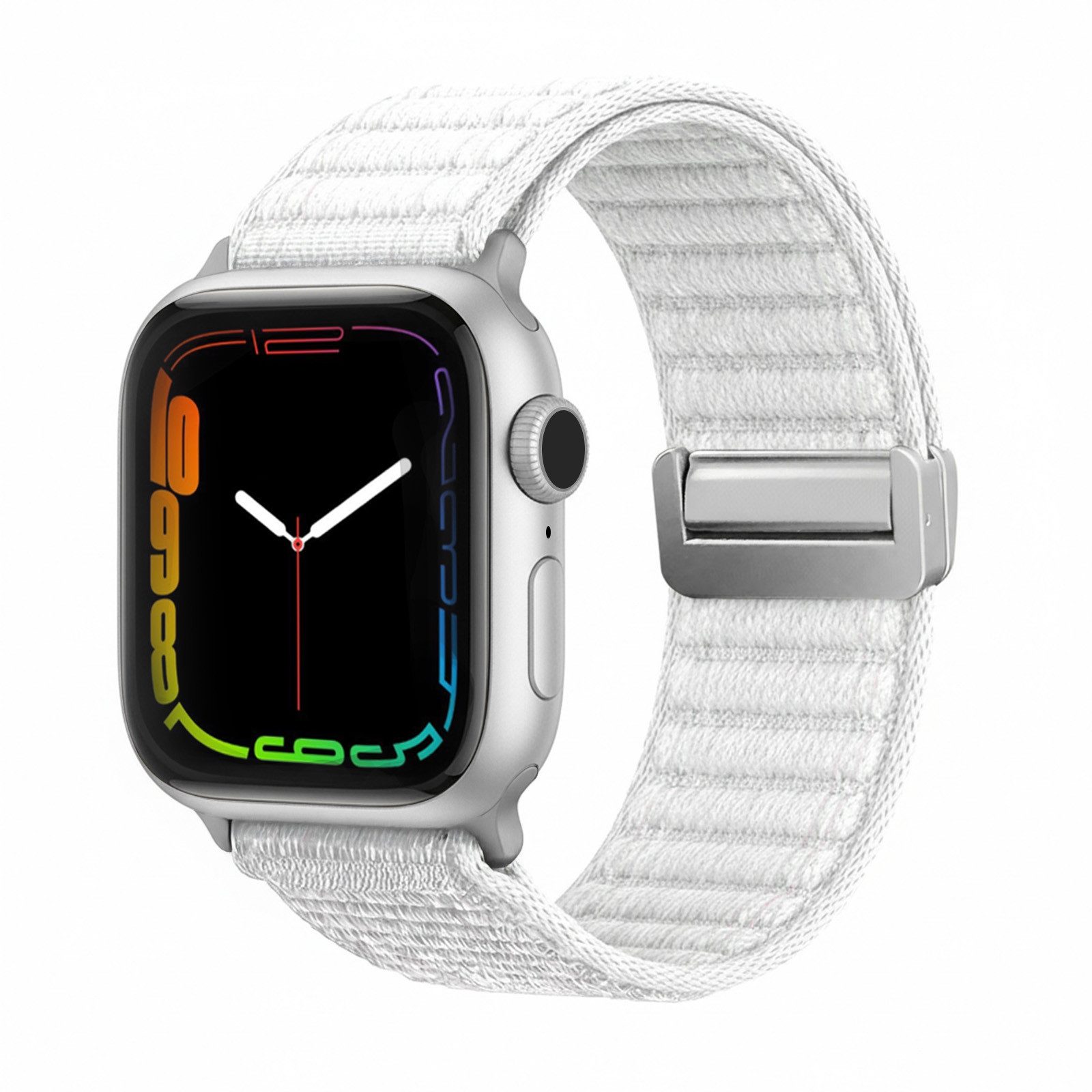 Tec-Expert Smartwatch-Armband für Apple Watch Series 3 42 mm Armband Ersatz Wechsel Band, Nylon Textil mit Magnetverschluss, stufenlos Verstellbar atmungsaktiv