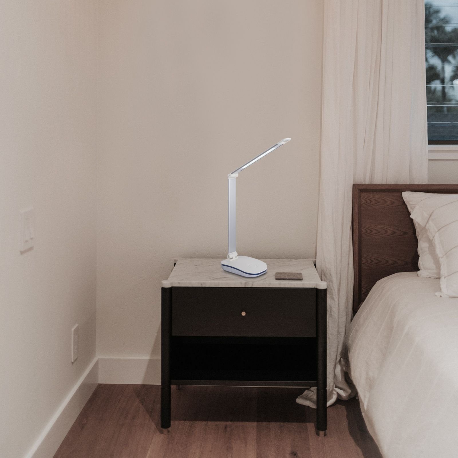 GLOBO Wohnzimmer Tischleuchte Globo LED Tischlampe Schlafzimmer Schalter Tischleuchte