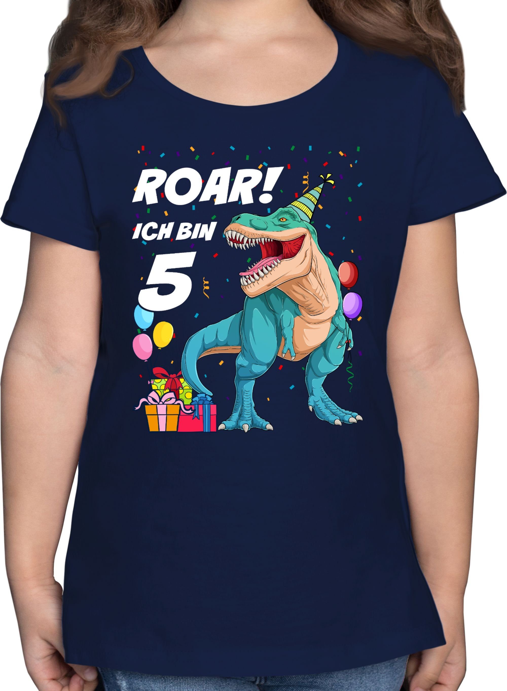 T-Shirt Ich bin 5 Jahre - T-Rex Dinosaurier Dino