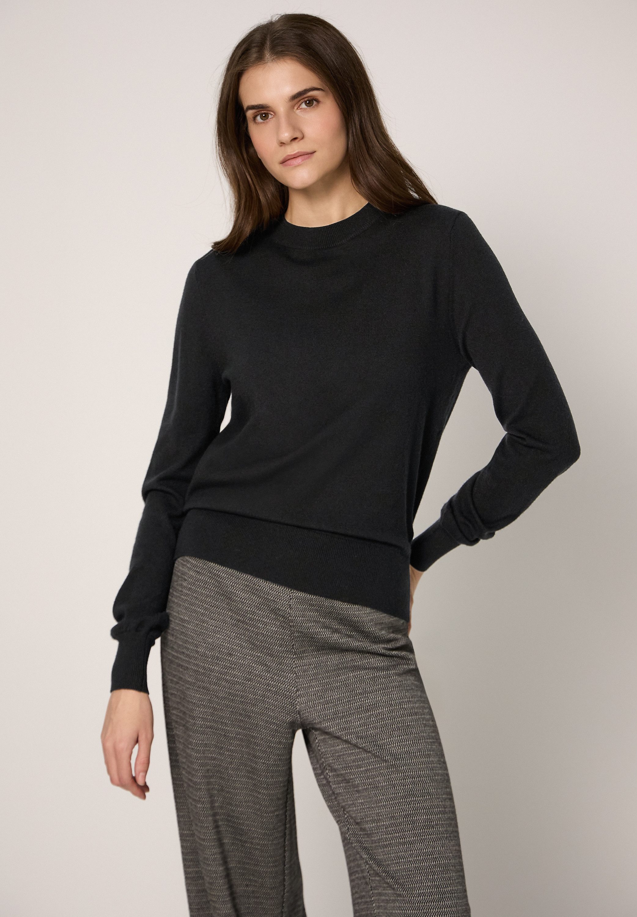 STREET ONE STUDIO Rundhalspullover mit Rundhalsausschnitt