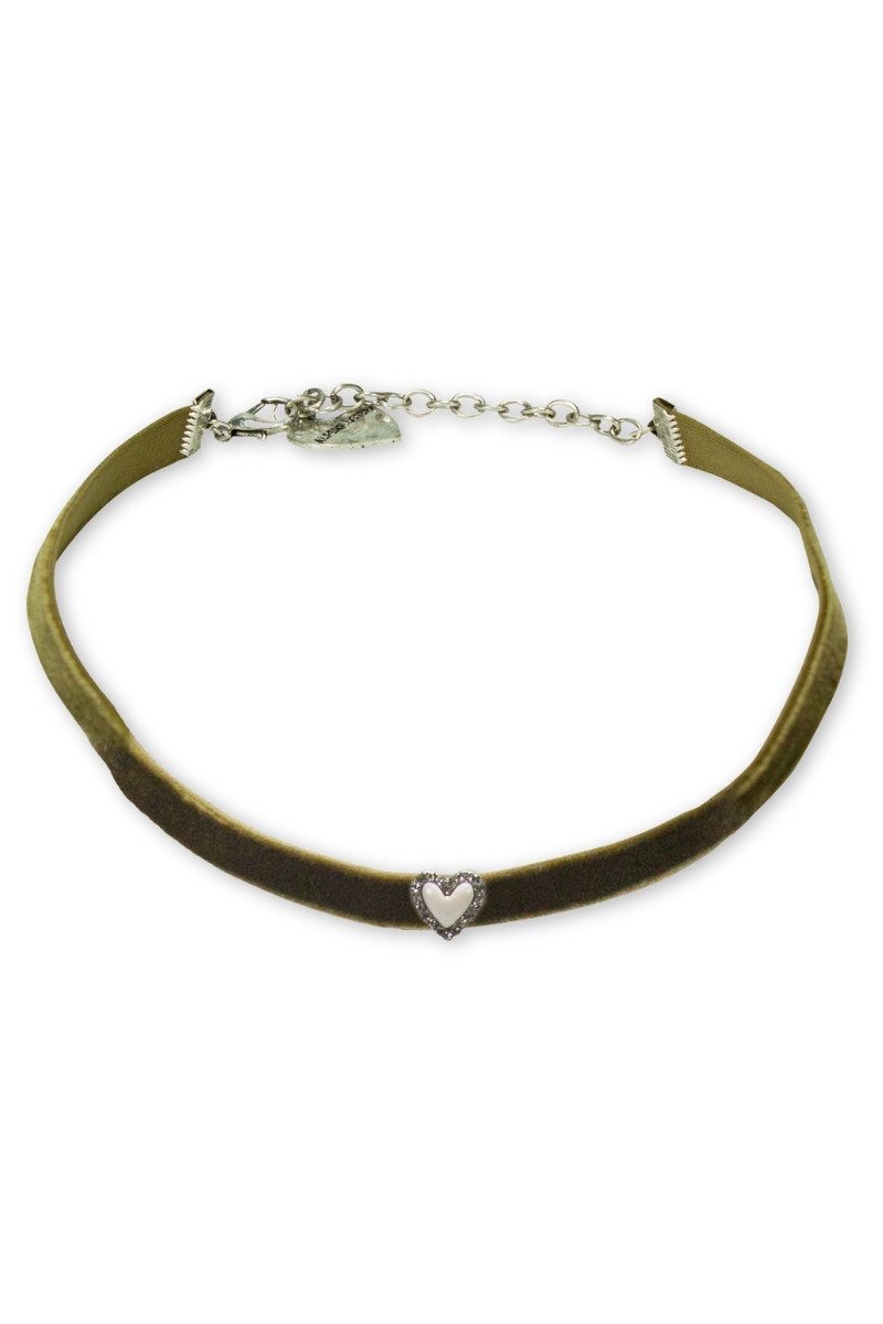 Alpenflüstern Kette mit Anhänger Kropfband - STRASS-HERZ - günstig online kaufen