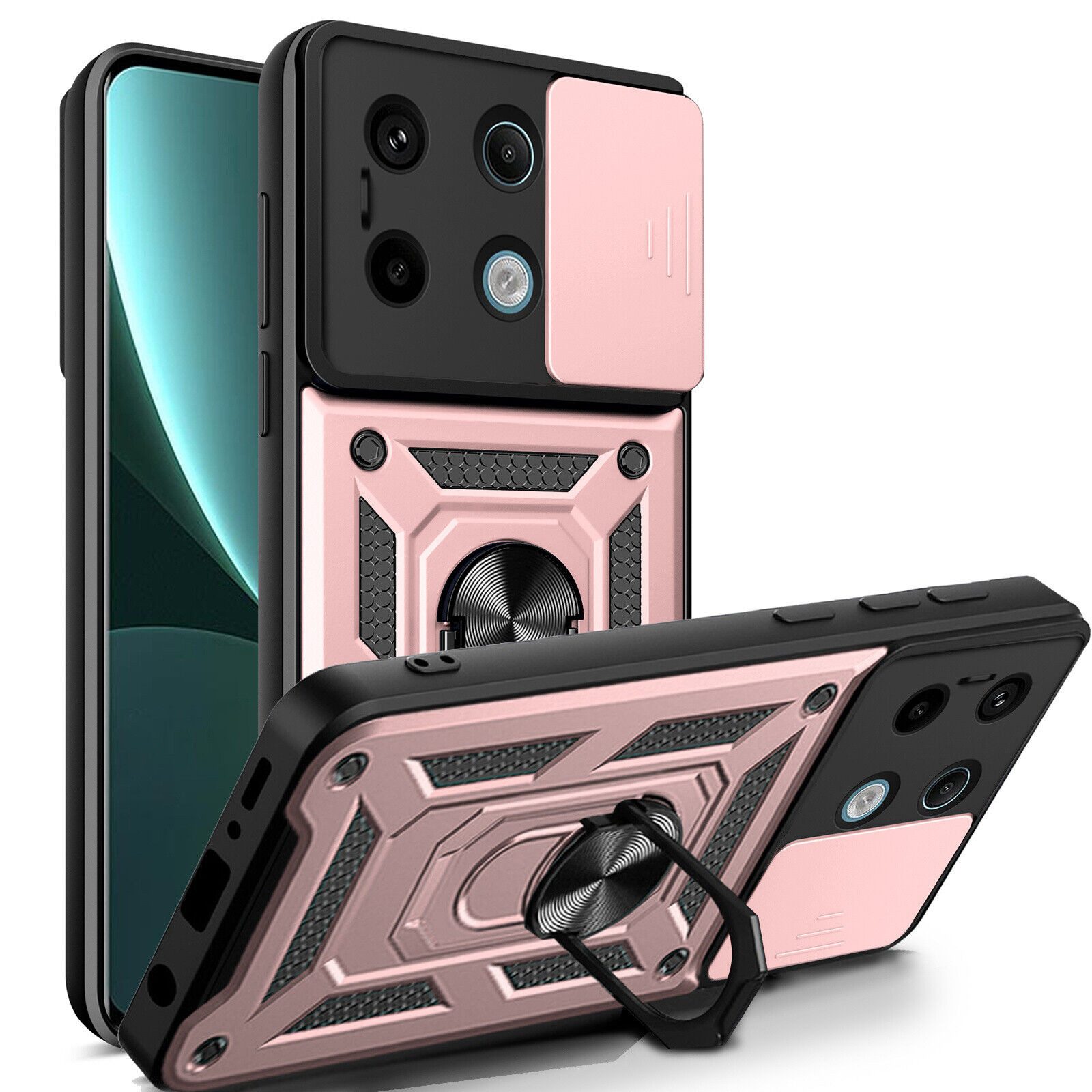 betterfon Handyhülle Panzerhülle für Xiaomi Redmi Note 13 Pro 5G mit Kameraschutz, Outdoorhülle mit Smartstand Kameraschutz und Silikonkern