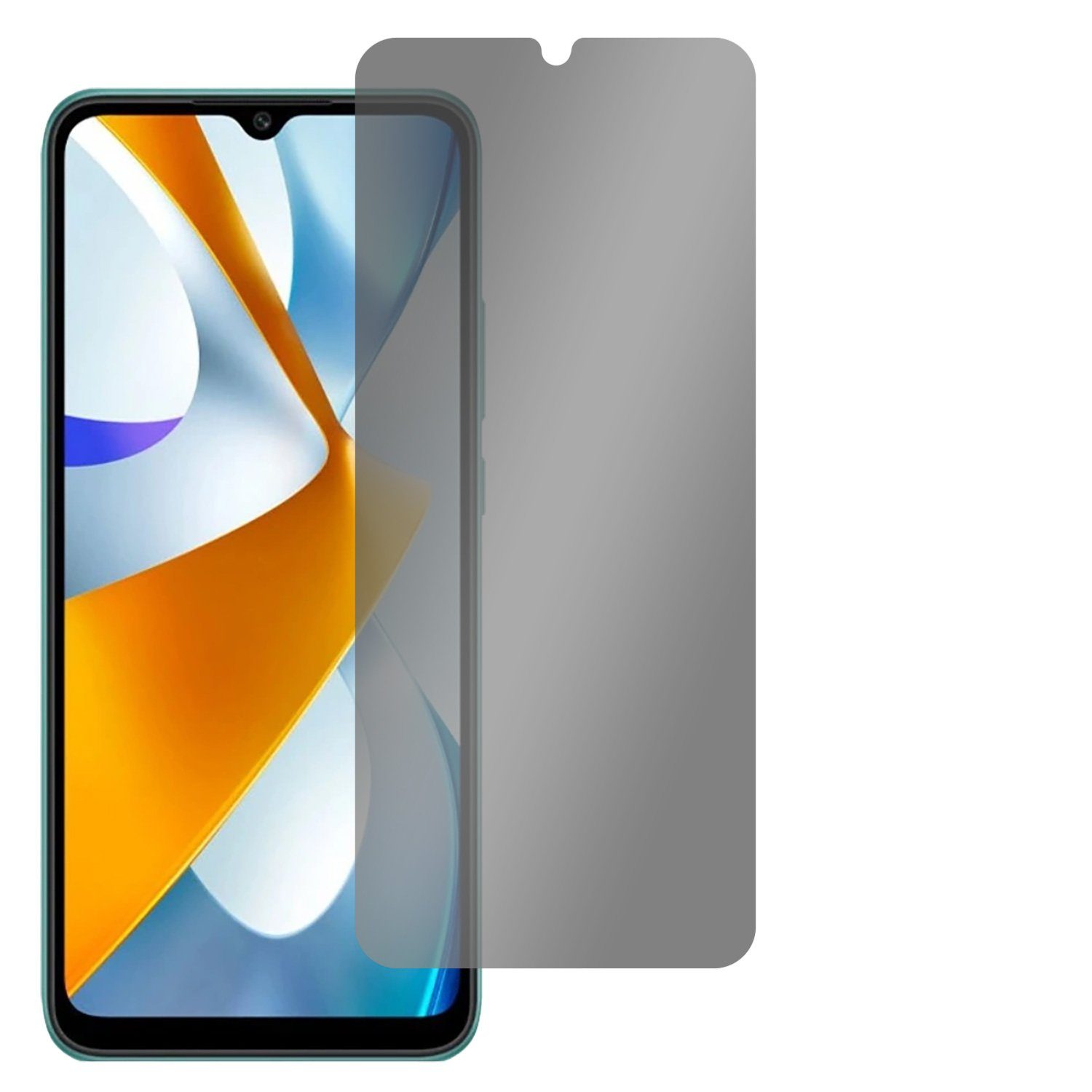 SLABO Schutzfolie Blickschutz View Protection Schwarz 360°, Xiaomi POCO C40