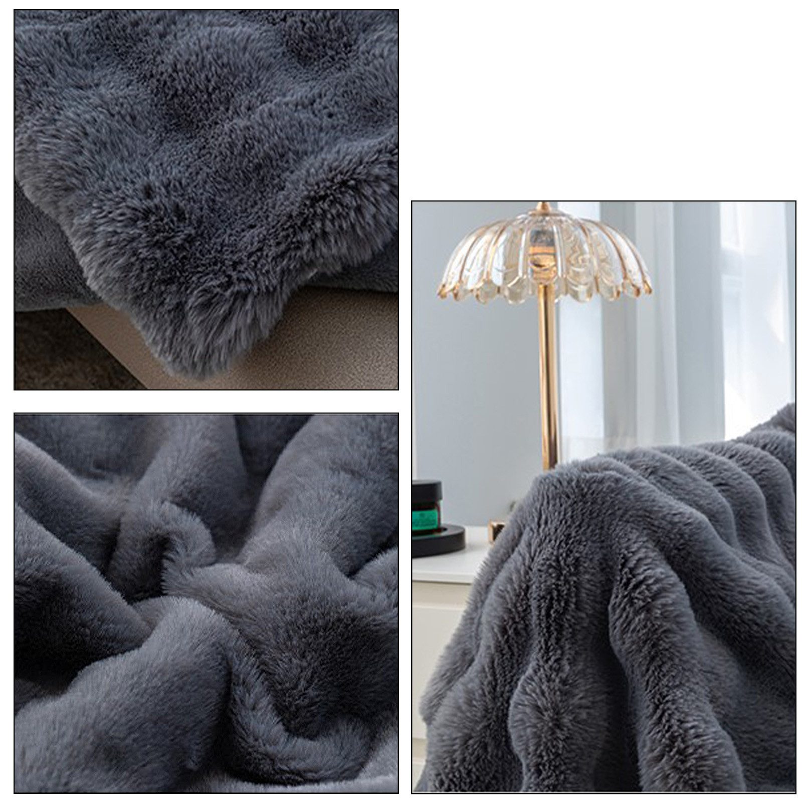 Wohndecke Bubble Decke Kuscheldecke Flauschig Warme Sofadecke Couchdecke, CALIYO, Für Den Winter, Kunstfelldecke,Weiche Wohn- & Kuscheldecken – Bild 3 von 5