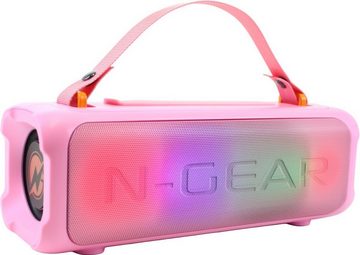 N-GEAR Blazooka 703P – Tragbarer Bluetooth-Lautsprecher – Karaoke-Set - Pink Bluetooth-Lautsprecher (mit Mikrofon und Beleuchtung)