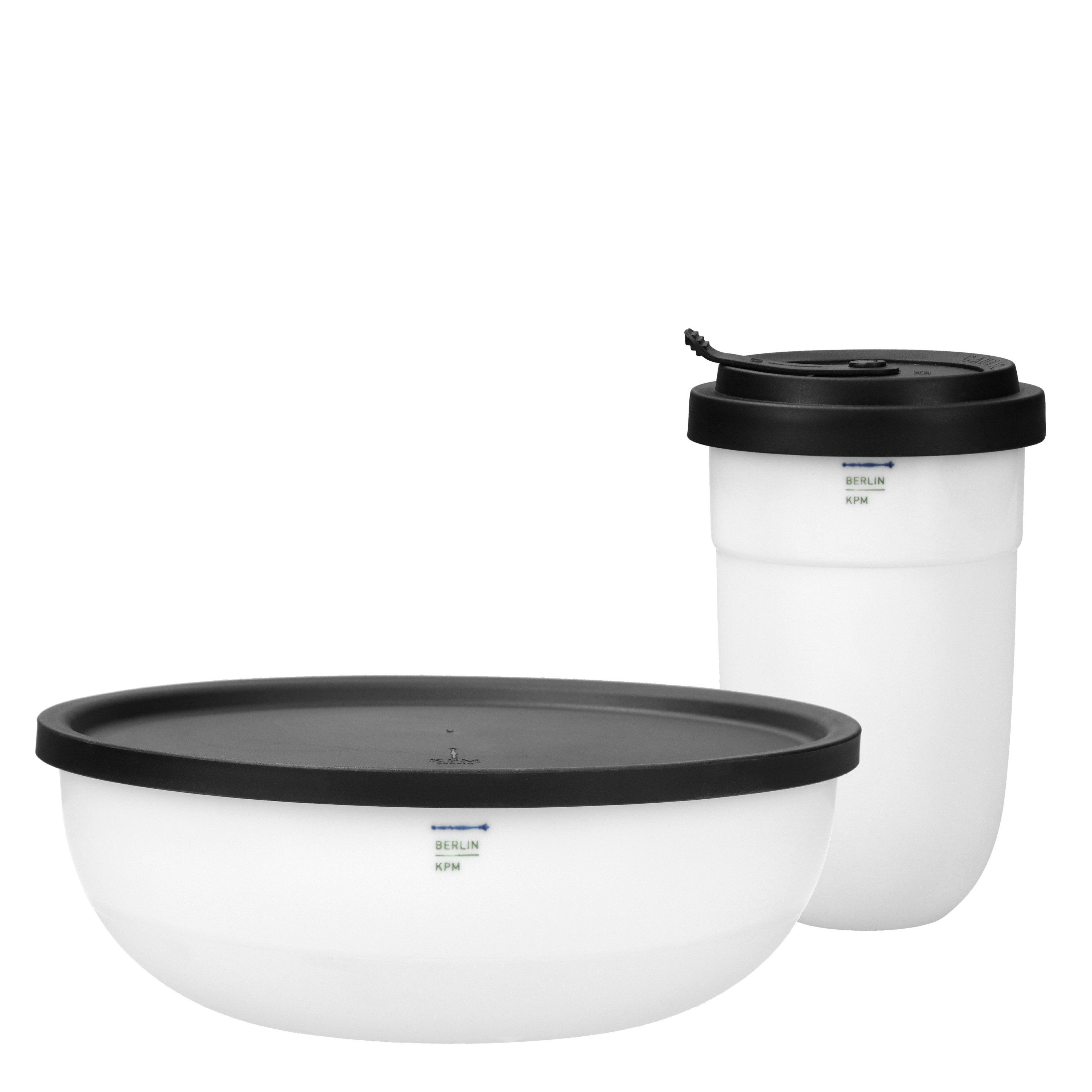 KPM Berlin Geschirr-Set KPM LAB To-go Box + Becher-Set, Porzellan
