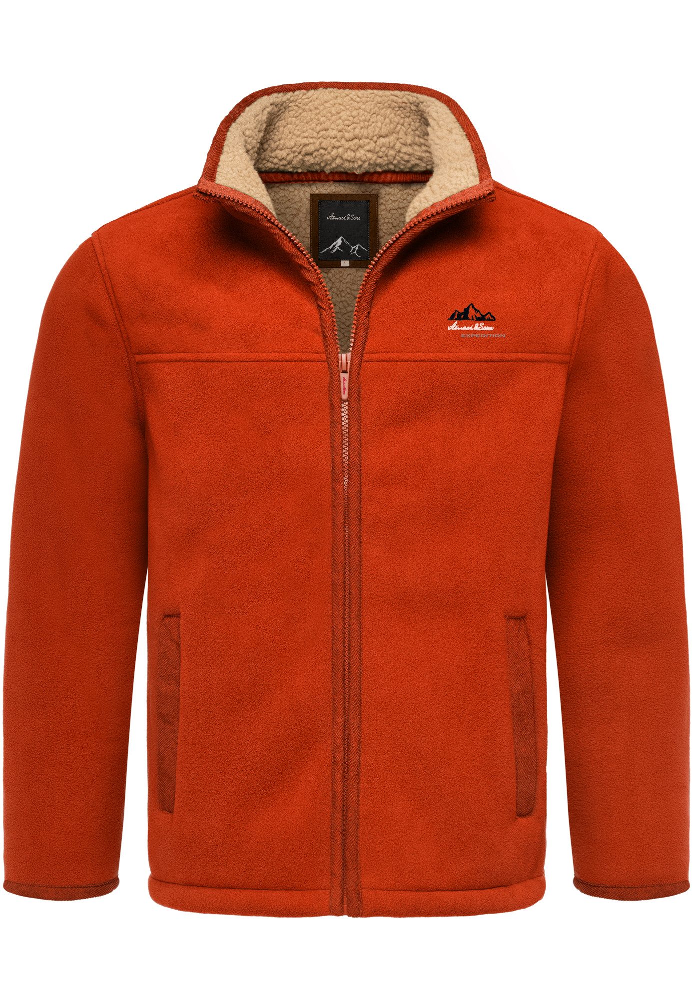 Amaci&Sons Fleecejacke OCONTO Fleecejacke Herren Teddyfell günstig online kaufen