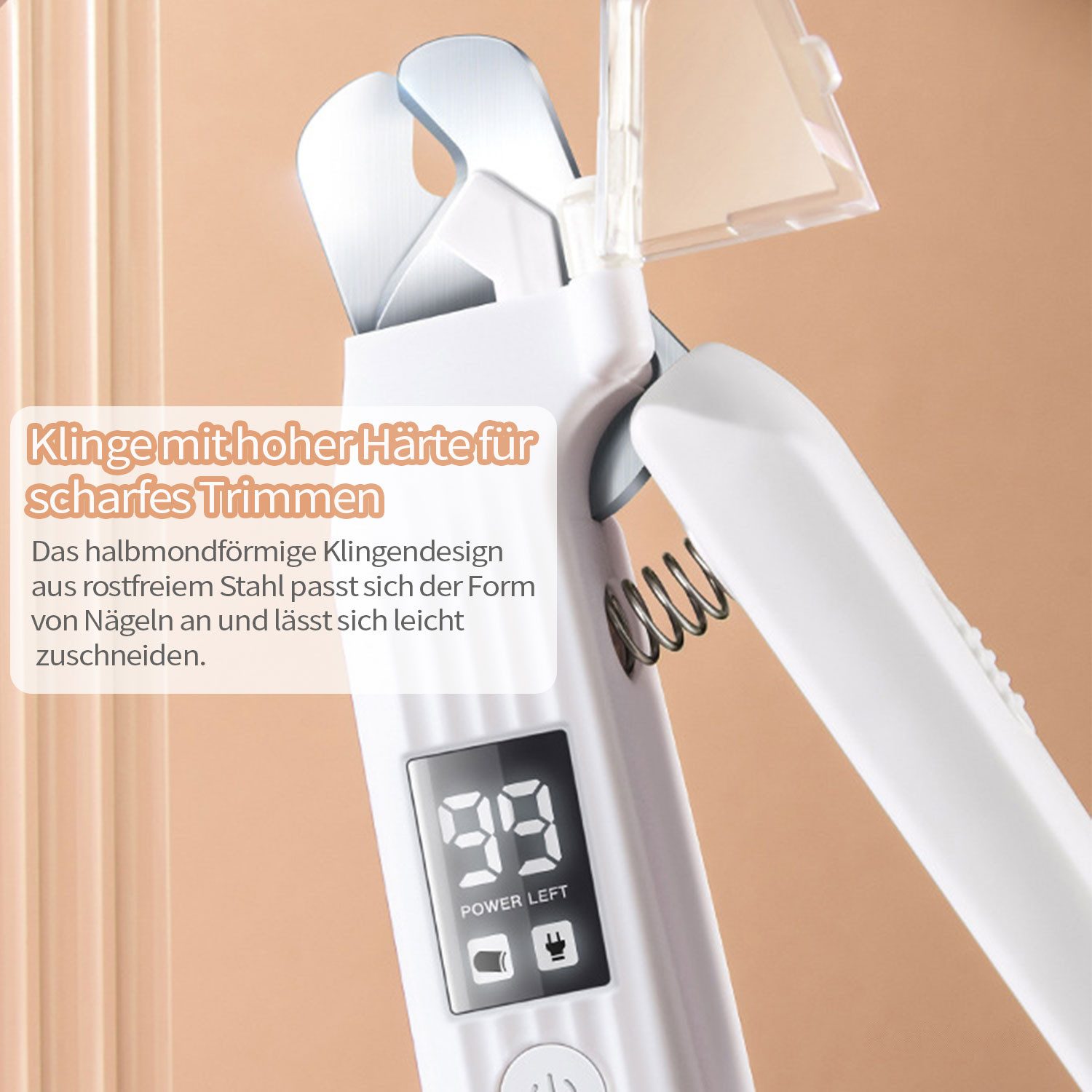 Refttenw Krallenschleifer 2 in 1 Elektrischer Nagelschneider, Krallenschneider für Haustiere, 7000,00 U/min, mit LED-Licht, Wiederaufladbarer, für Hunde Katzen