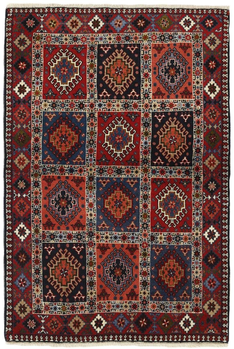Orientteppich Yalameh Handgeknüpfter Perserteppich, Nain rechteckig, Orientteppich 12 mm Höhe: Trading, 102x145 