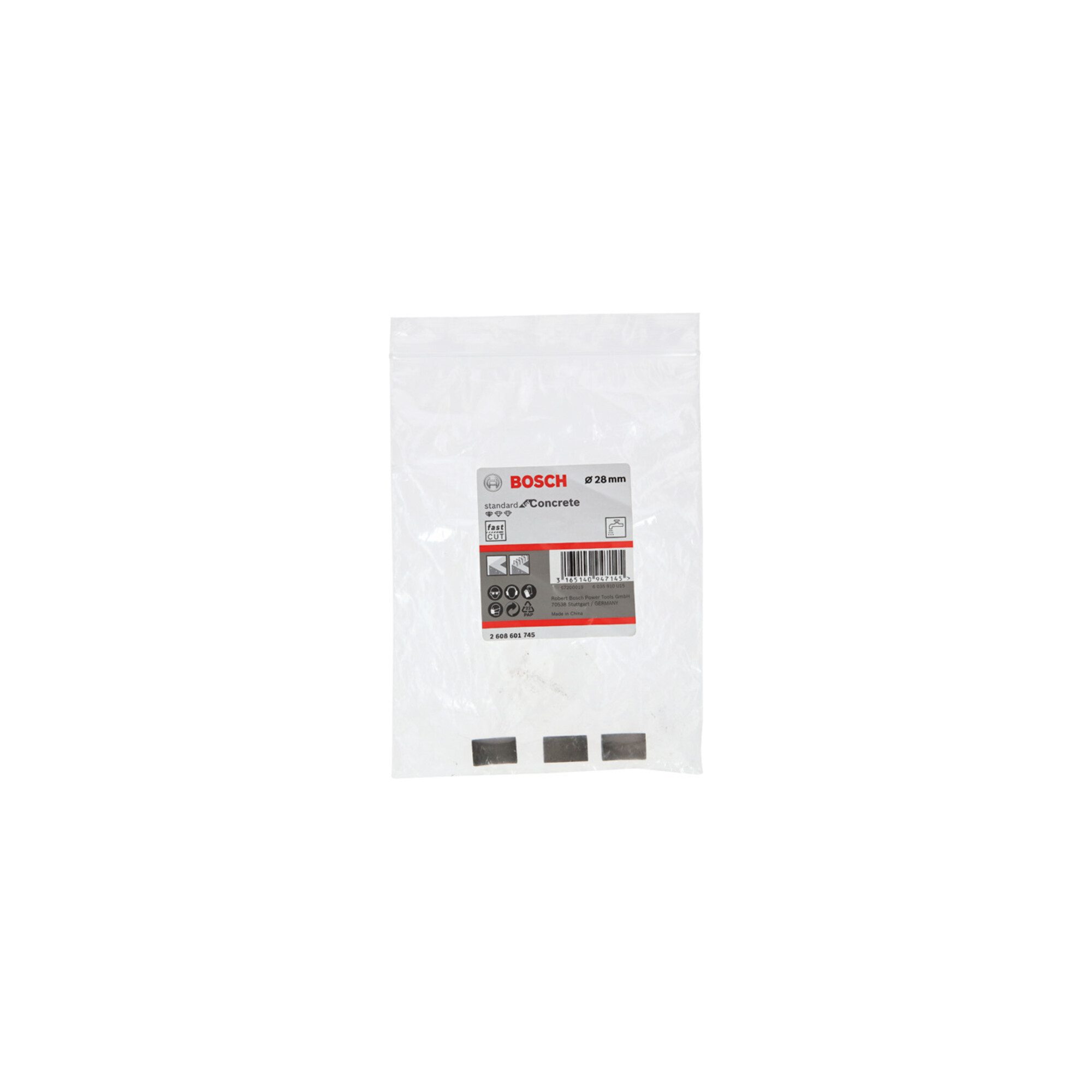 Bosch Professional Bohrkrone Bosch Segmente für Diamantbohrkrone Standard for Concrete 28 mm 3, 10