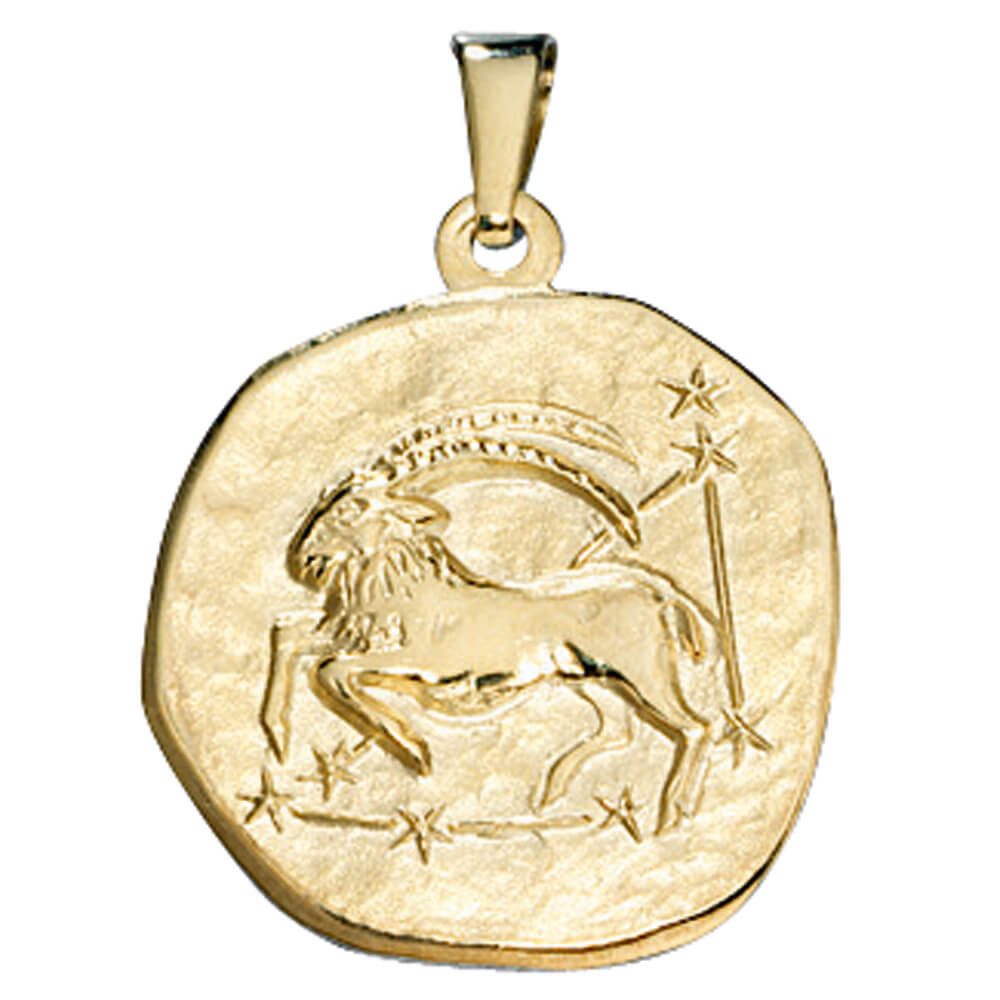 Kettenanhänger Anhänger Steinbock aus 333 Gold