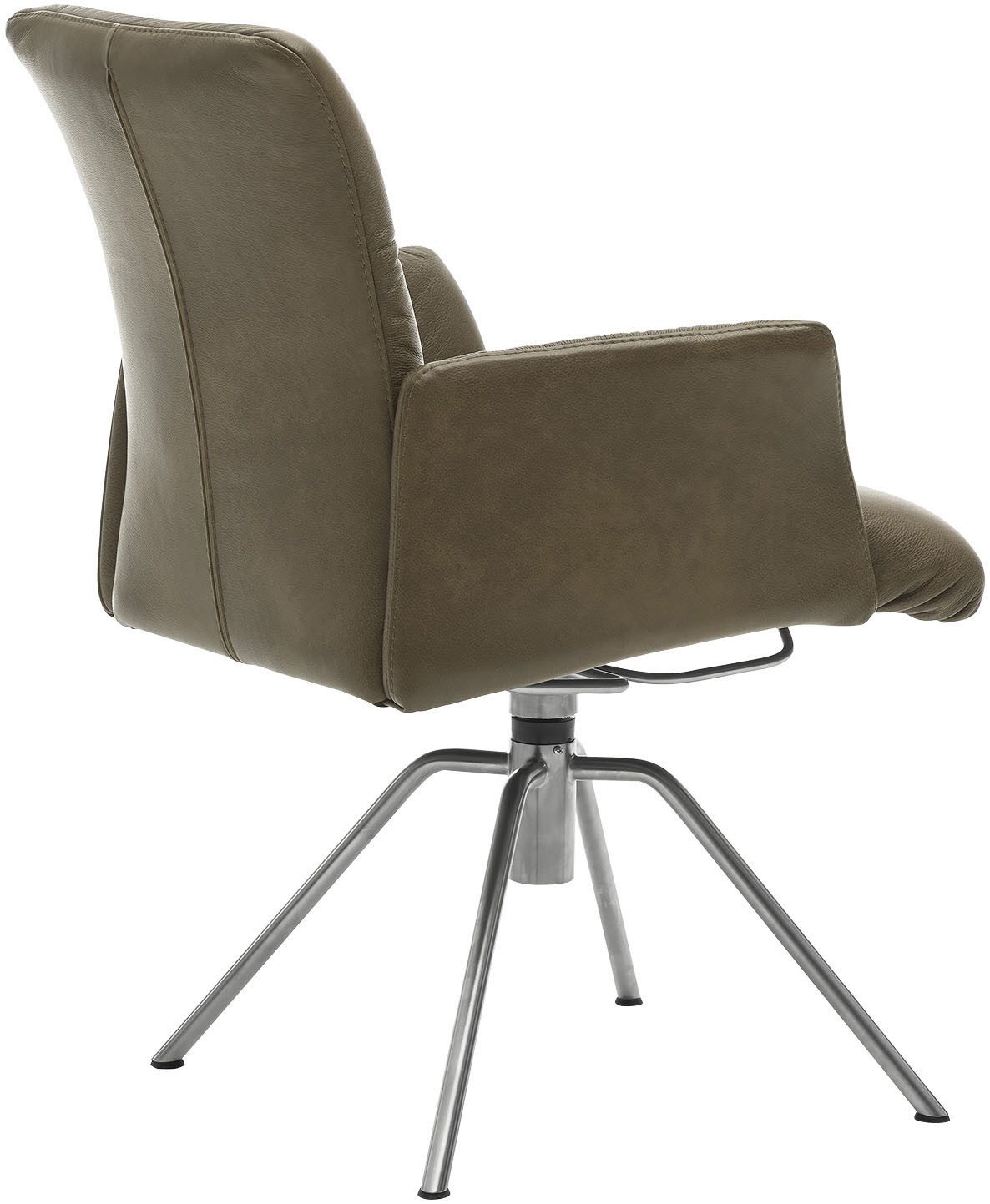 Musterring Armlehnstuhl Helmond 6610 (Packung, 1 St), Gestell Edelstahl, drehbar, besonders leger gepolstert, mit Armlehne