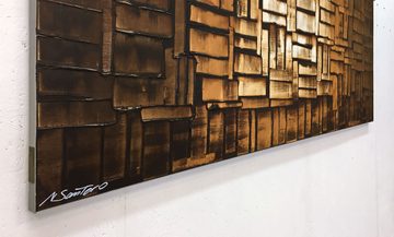 WandbilderXXL Gemälde Chocolate Melt 140 x 70 cm, Abstraktes Gemälde, handgemaltes Unikat