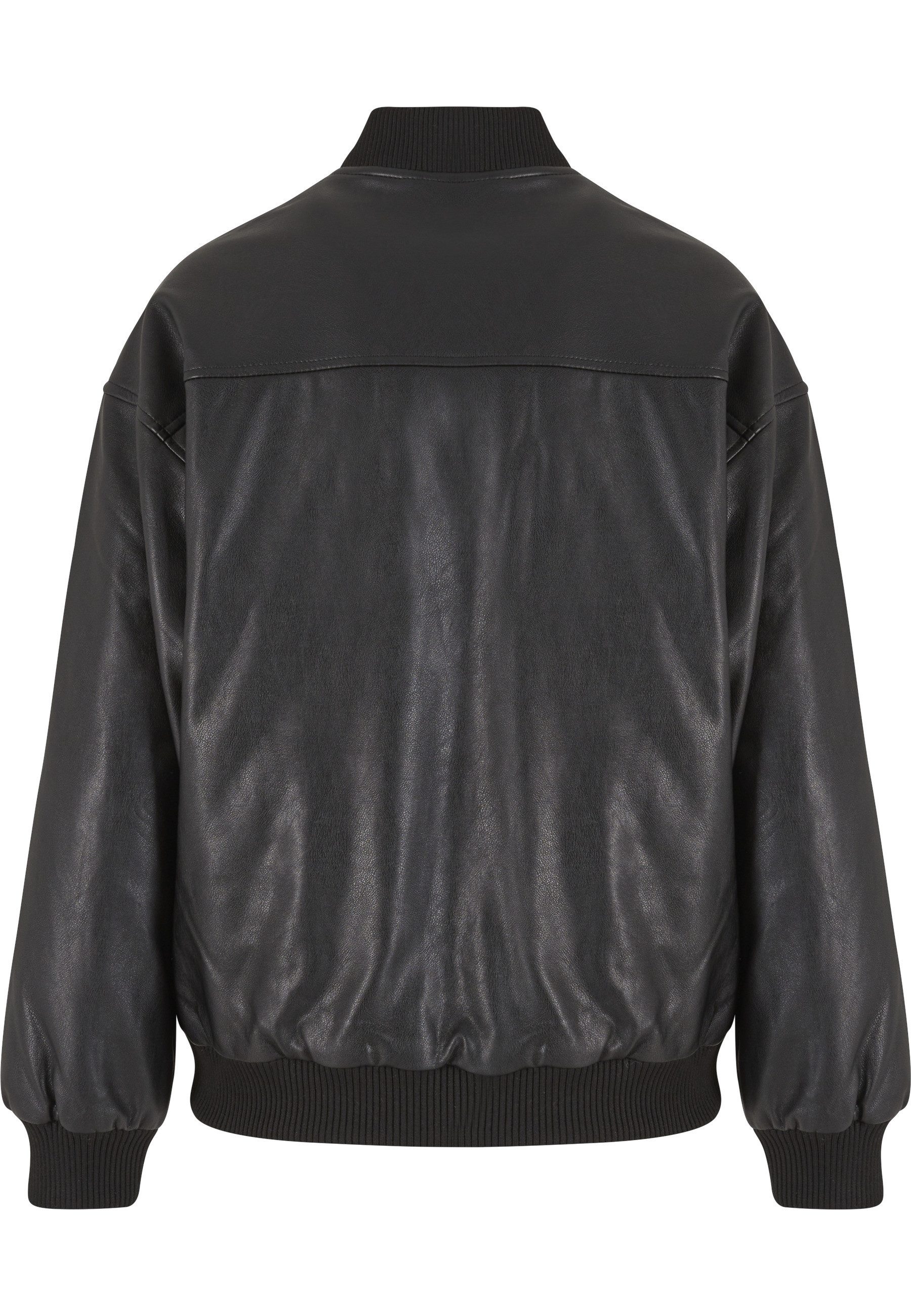 URBAN CLASSICS Ledermantel Urban Classics Ladies Synthetic Leather Bomber Jacket – Bild 2 von 5