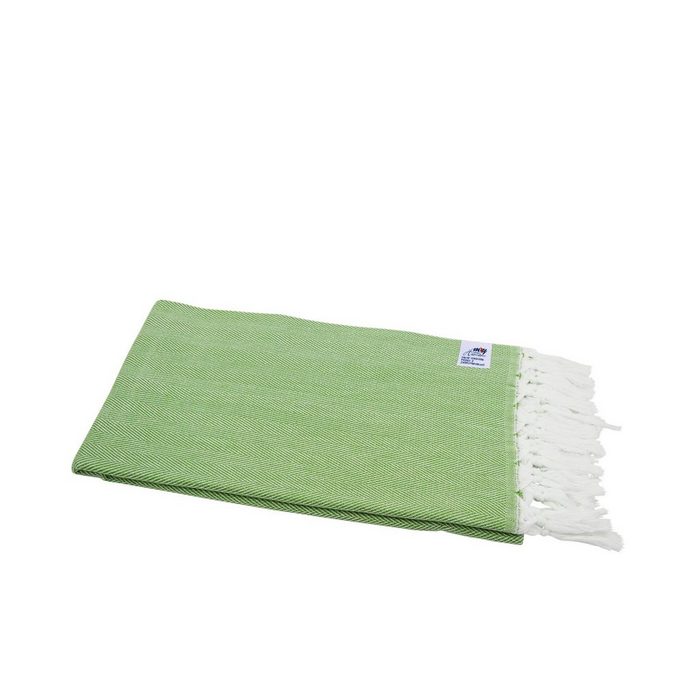 my Hamam Hamamtücher Hamamtuch Pestemal einfarbig grün 100x175 cm Baumwolle (1-St) schwere & saugstarke Qualität