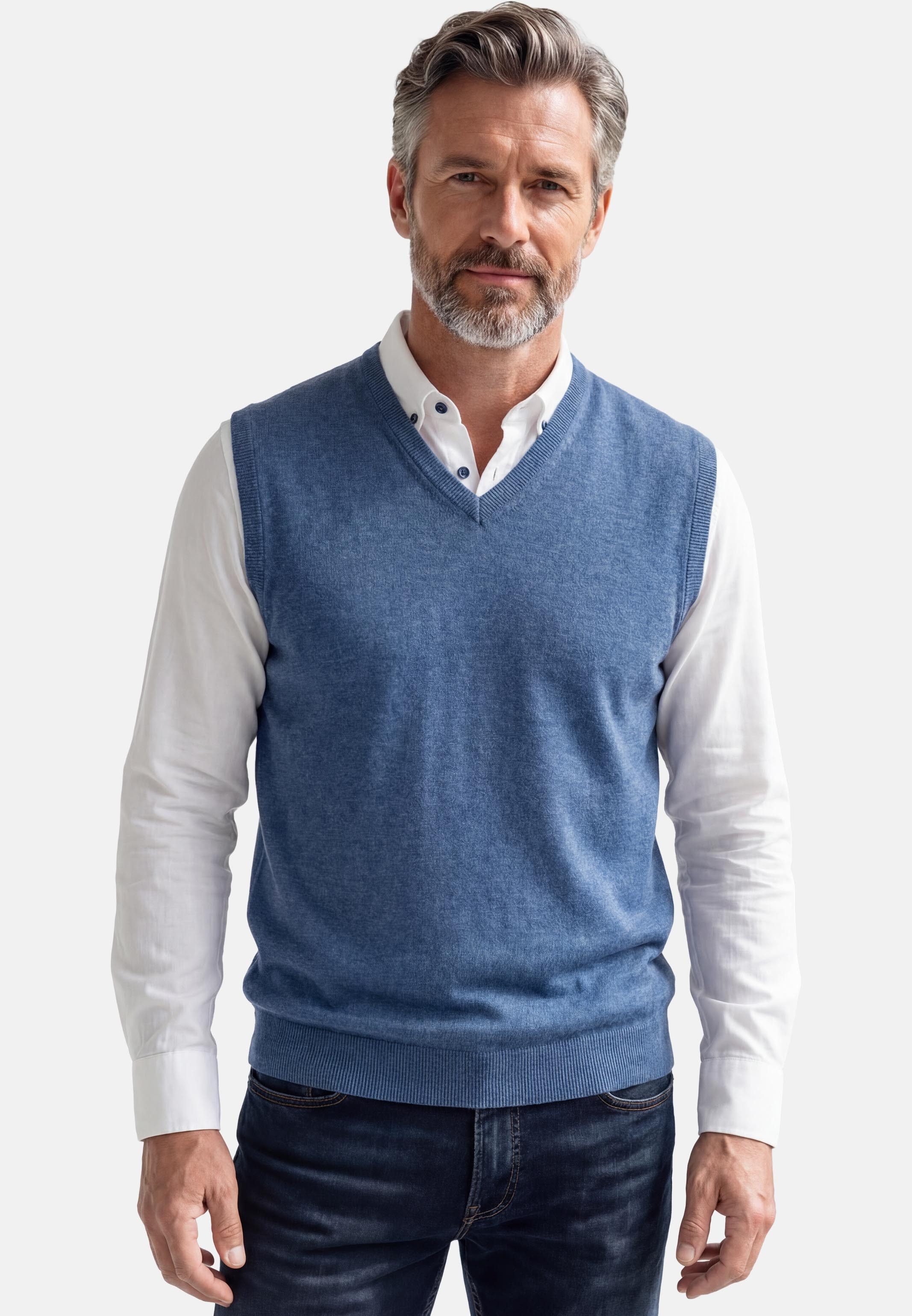 Redmond Pullunder Basic (1-tlg) Pullunder - Baumwolle - Atmungsaktiv - Weicher Feinstrick