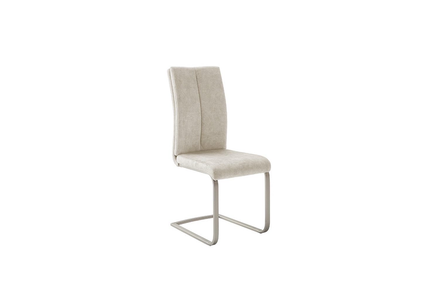 freiraum Freischwinger Freischwinger >HUDSON< (4er-Set) mit Griff, Edelstahl, Bezug anthrazit, (4er-Set) mit Griff, Edelstahl, Bezug creme - 43x103x60 (BxHxT)