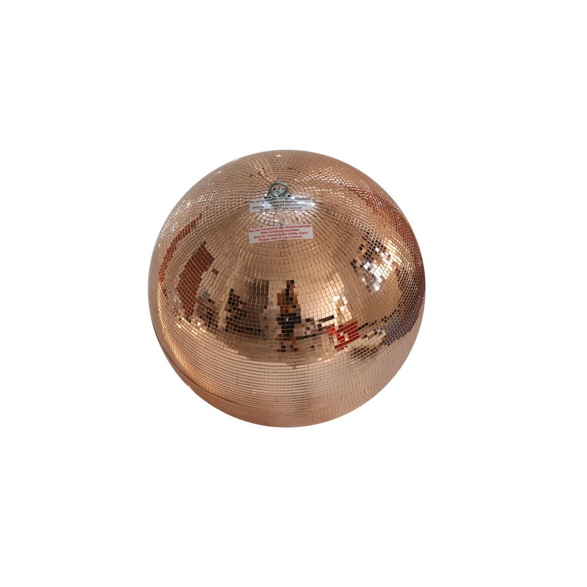 SATISFIRE Discolicht Spiegelkugel 20cm kupfer Discokugel Mirrorball Party Disko Deko