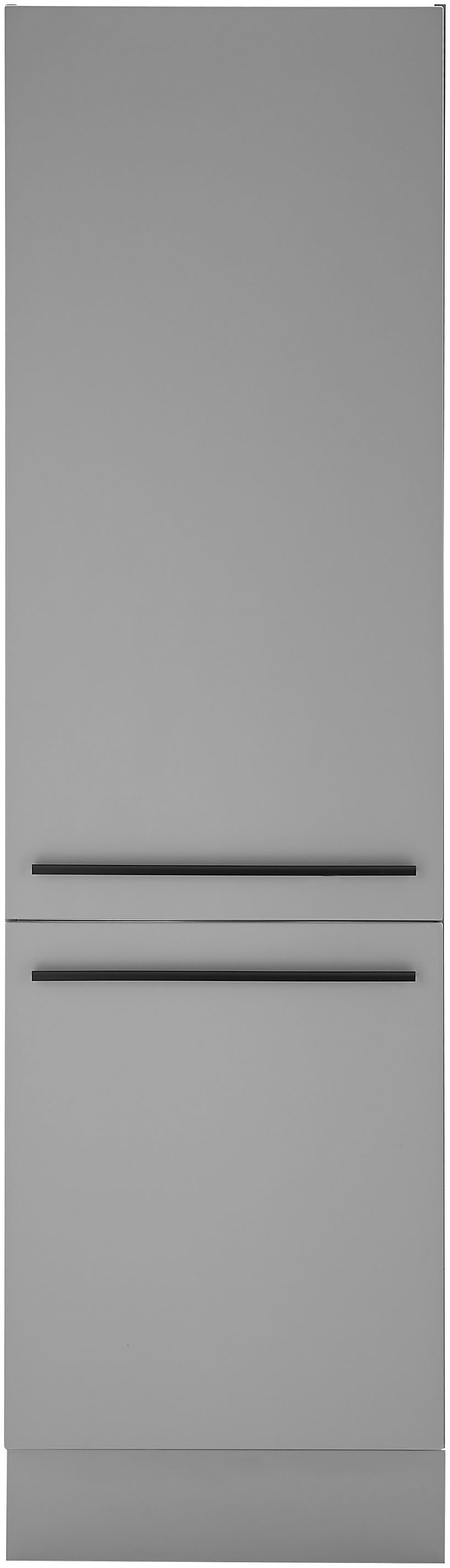 BASIC by Balculina Kühlumbauschrank Denver, Küchenschrank BxHxT 60 x 211 x 57 (1-St) Breite 60cm, in grau matt/lancelot eiche