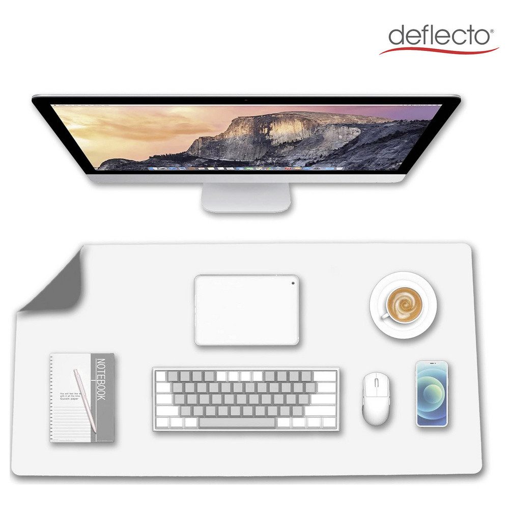 Deflecto Schreibtischunterlage Deflecto DM8040GW Schreibunterlage Grau, Weiß (B x H) 800 mm x 400 m