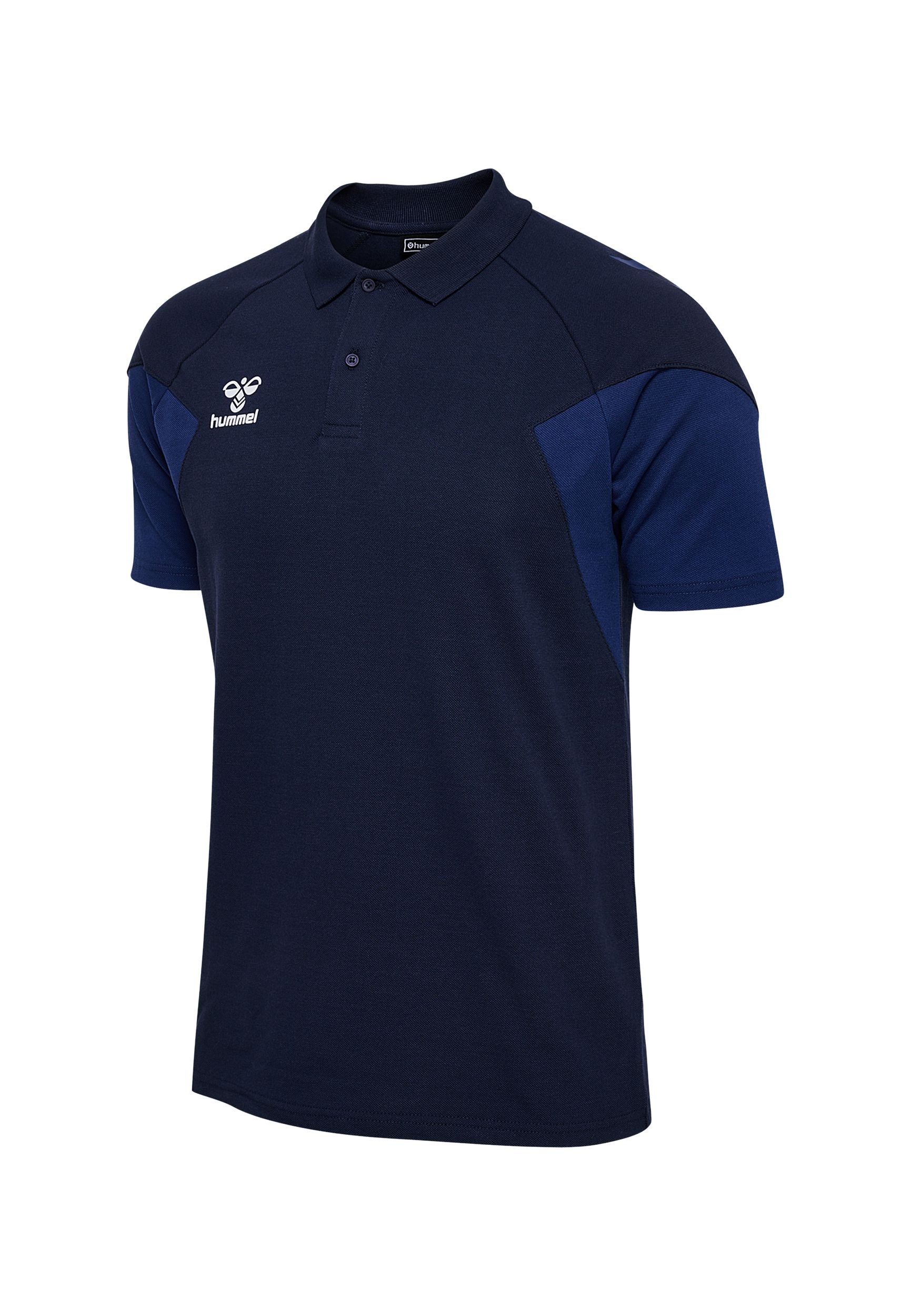 hummel Poloshirt Polo mit sportlichem Design für Baumwolle Normal Fit Polokragen Kurzarm bedruckt