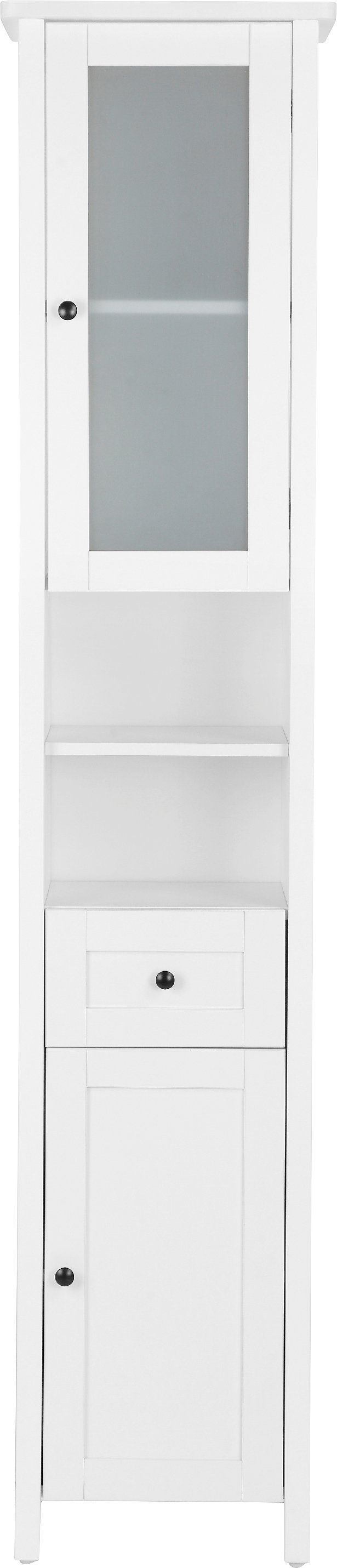 welltime Hochschrank Aalborg Schrank Badezimmerschrank Badschrank Badmöbel im Landhaus-Stil, Breite 40 cm