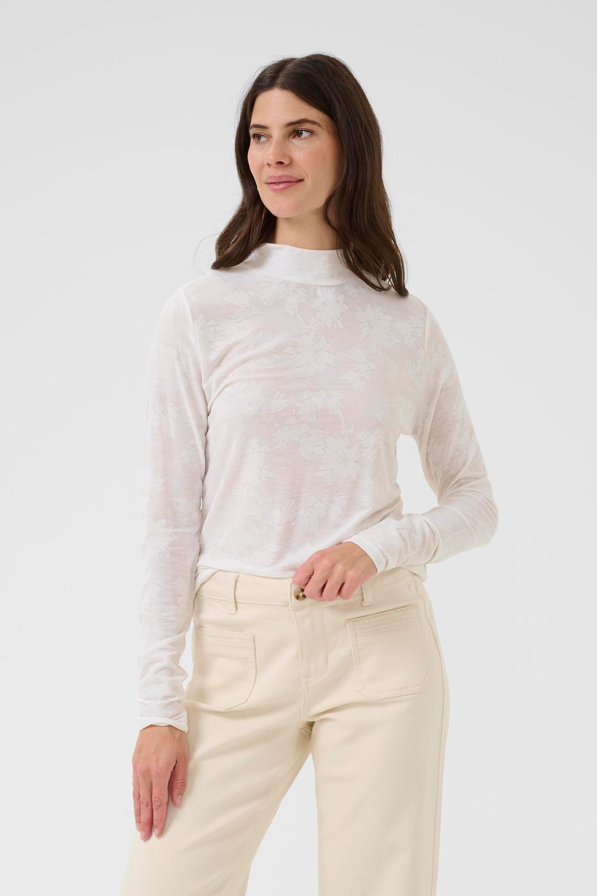Cream Langarmbluse Langarm-Shirt