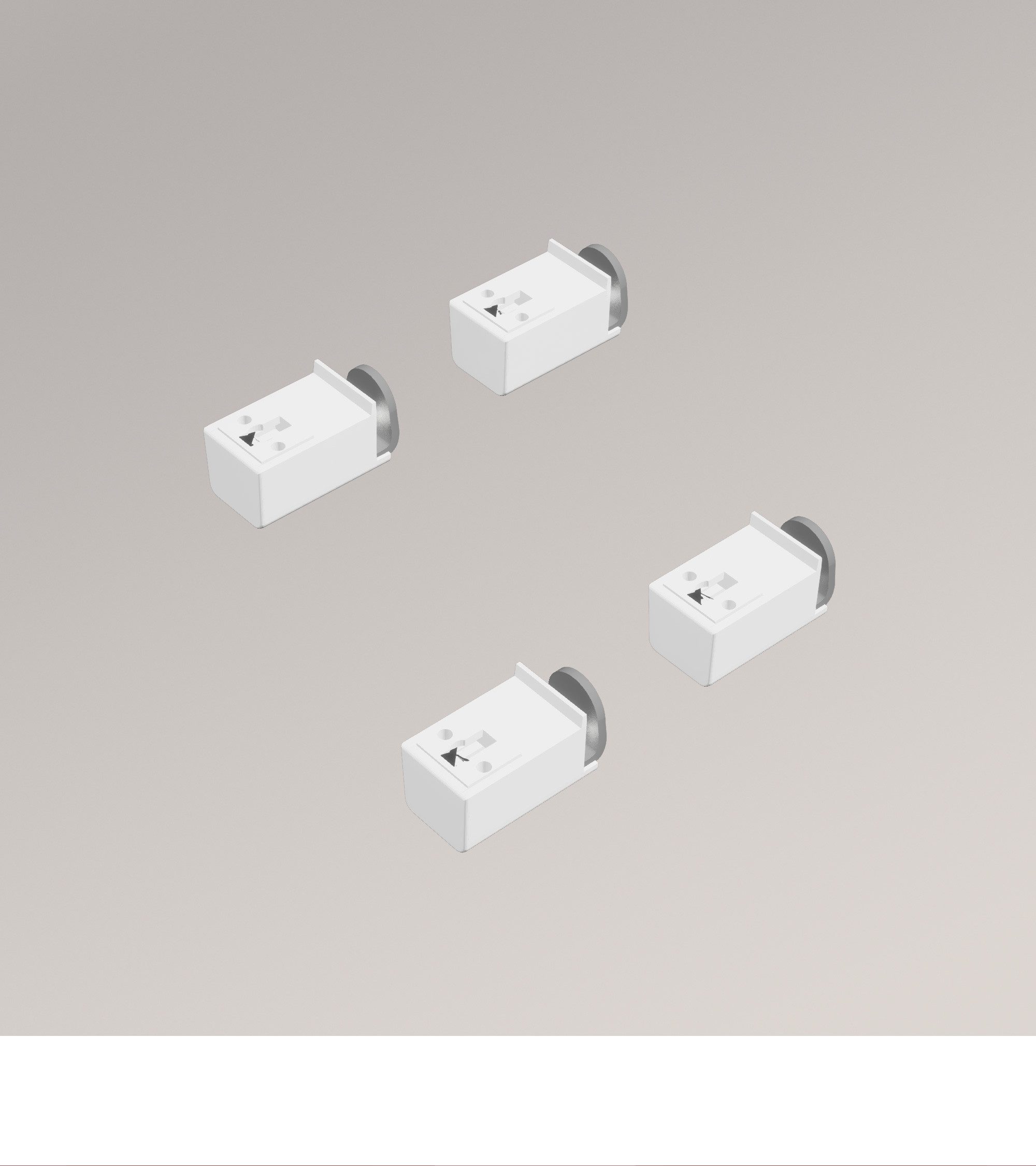 LYSEL® Sichtschutzbefestigung SET - Klemmträger, (1-tlg), HxB 24x21mm