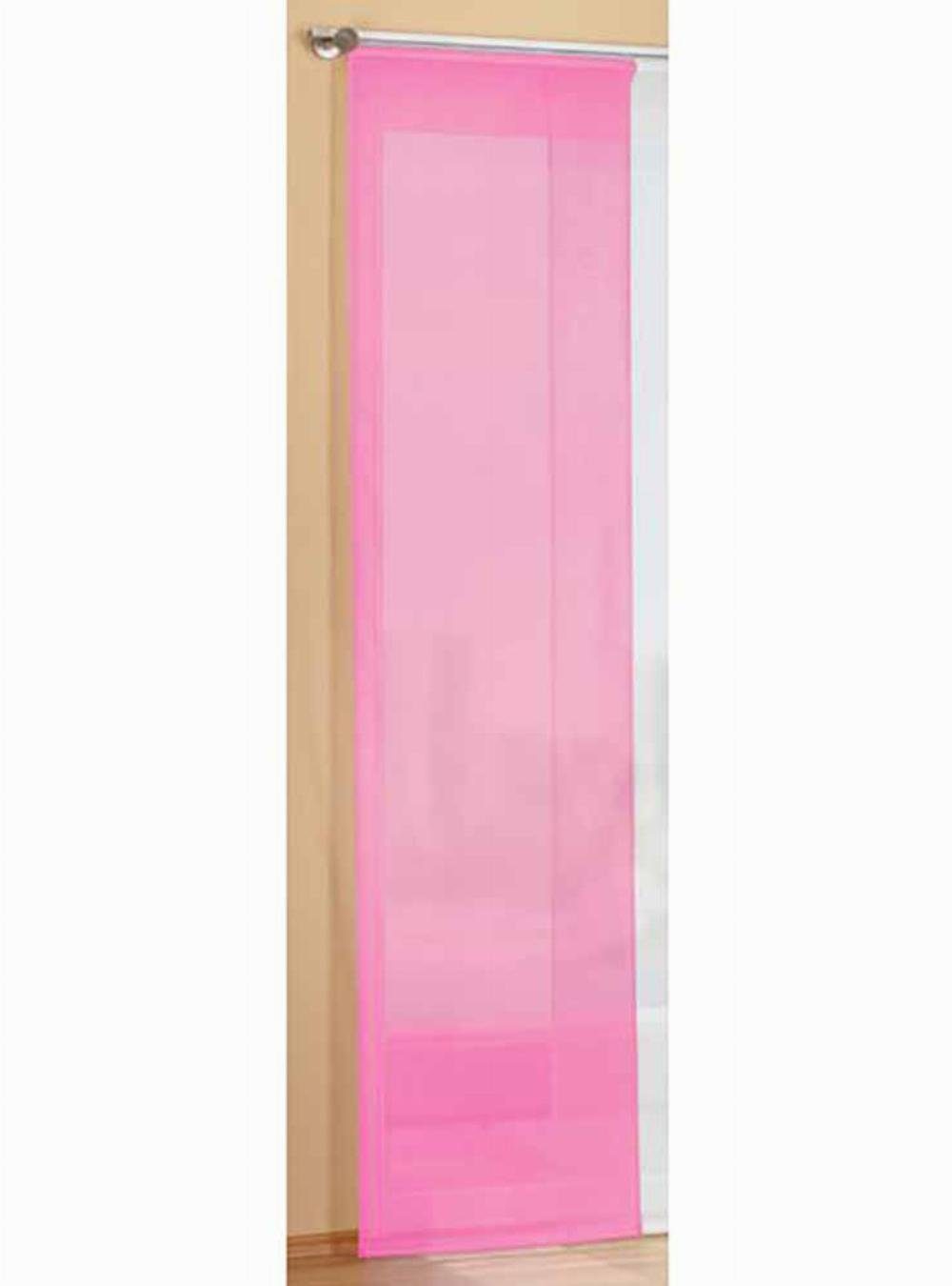 Gardinenbox Schiebegardine (1 St), Klettband, transparent, Voile, Flächenvorhang unifarben inkl. Paneelwagen 85589