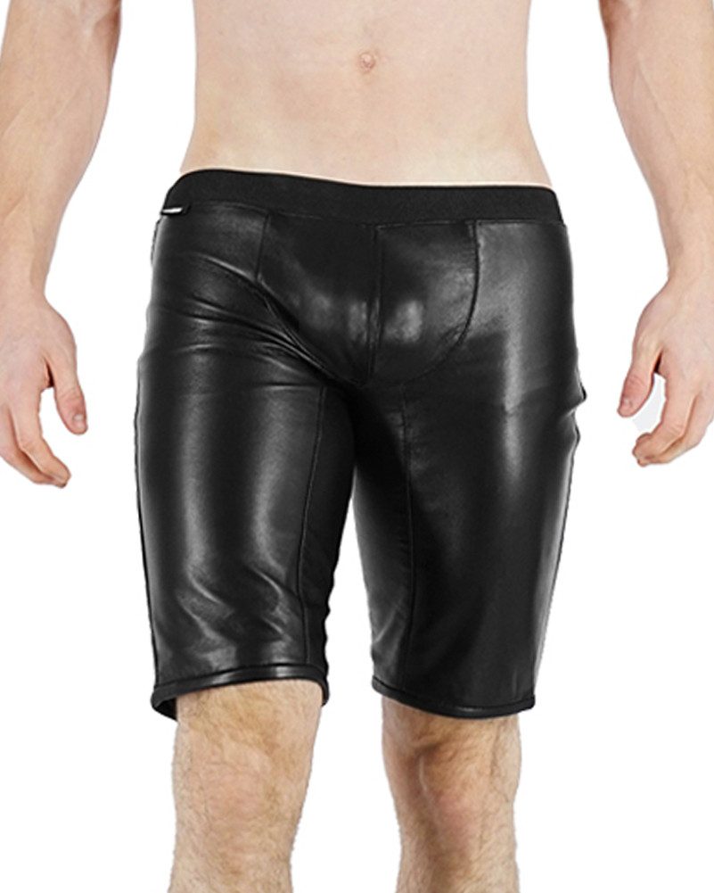 BOCKLE Boxershorts Bockle® Long Leather Lamm Boxer Leder Shorts kurze Lederhose