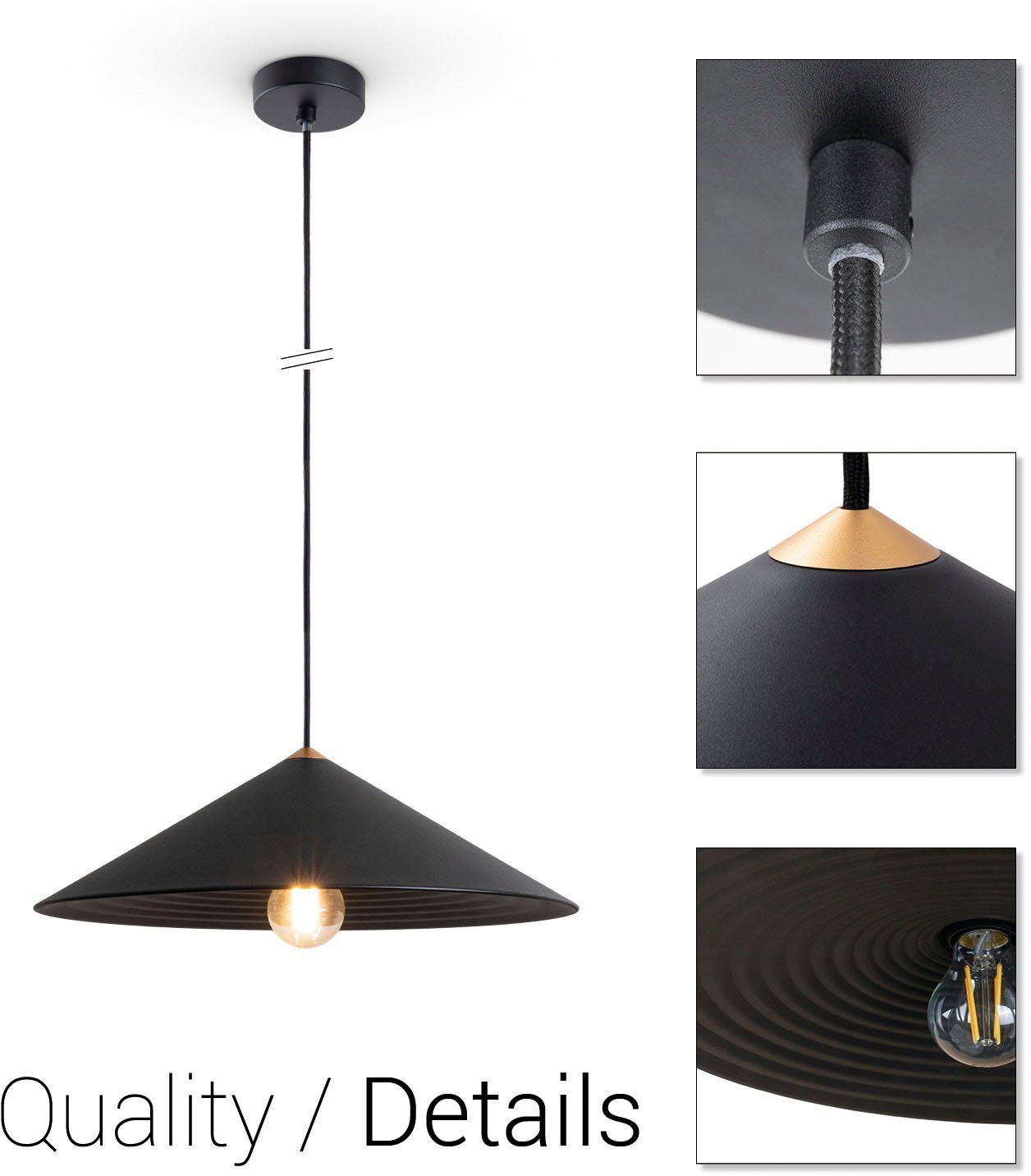 Leuchtmittel, Küchenlampe Paco Home Pendelleuchte Design Industrial Metall ohne Pendelleuchte ROLLINA, E27 Esszimmer