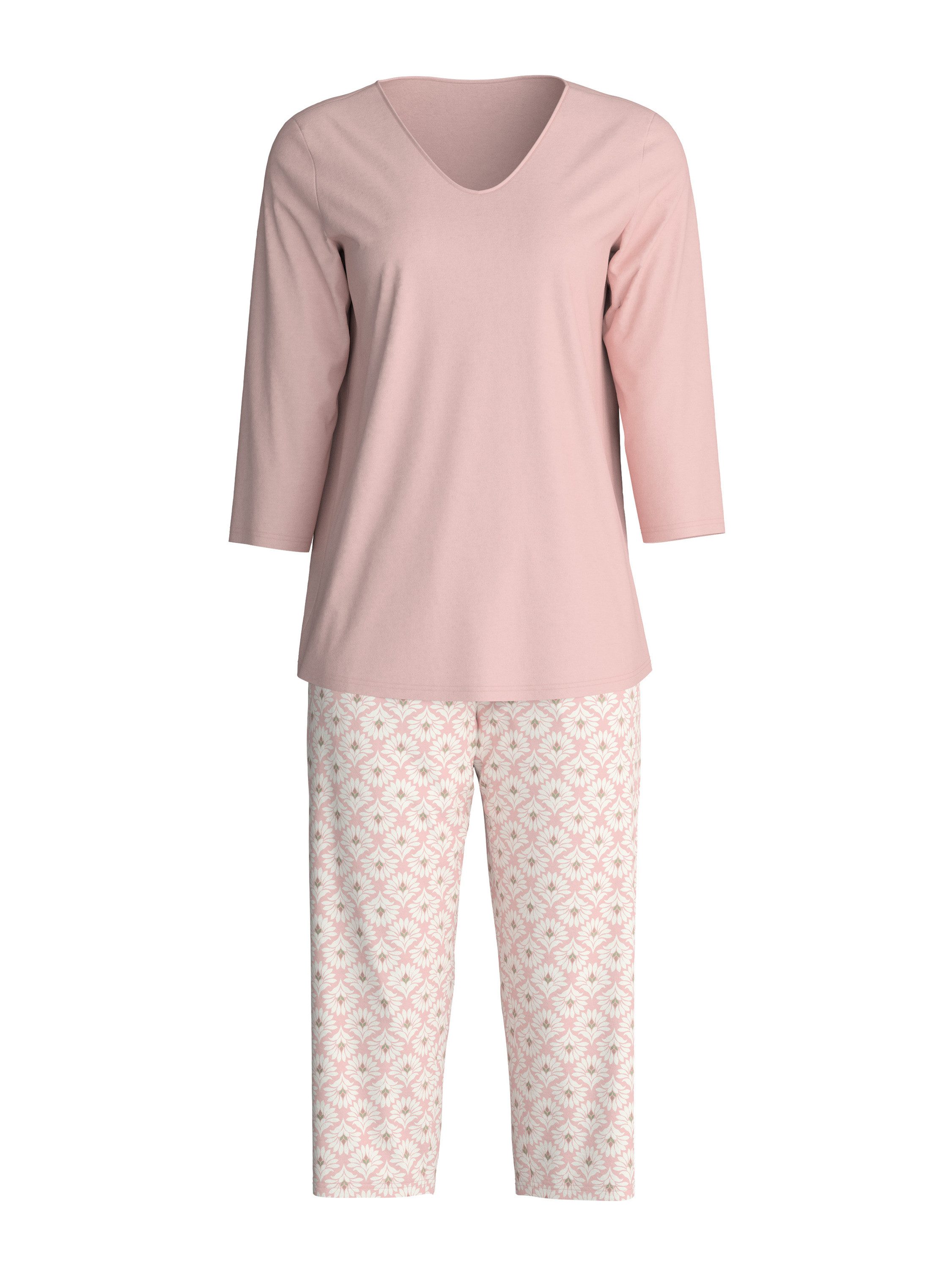 CALIDA Capri-Pyjama Cotton Special Damen (2 tlg) 100% Baumwolle, atmungsaktiv, hautfreundlich, pflegeleicht