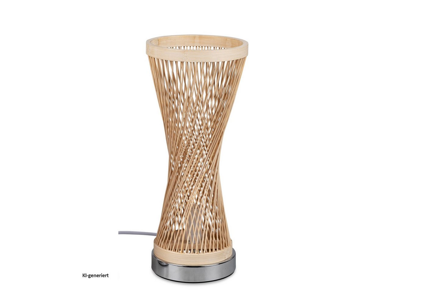 formano Tischleuchte Tischlampe gedreht Holz, ohne Leuchtmittel, Dekoleuchte
