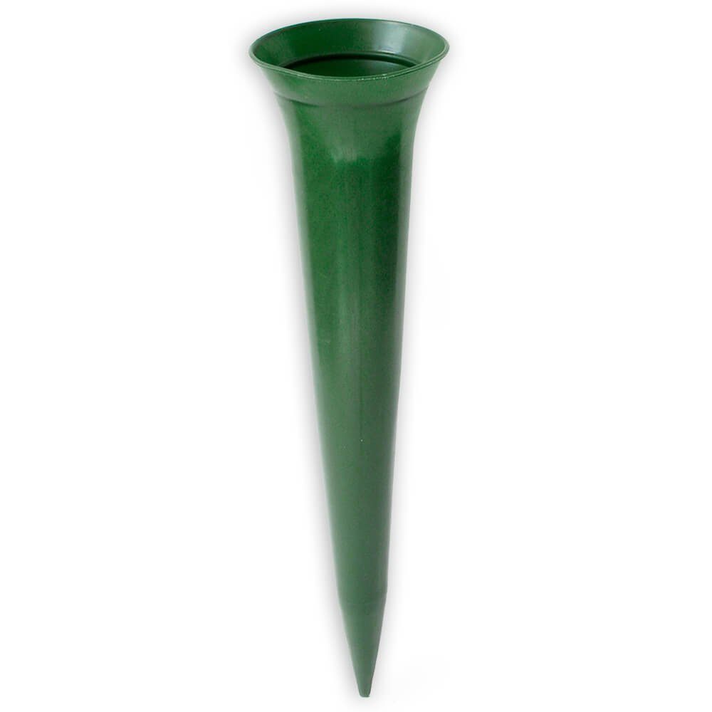 matches21 HOME & HOBBY Blumentopf Grab Vase zum Stecken Friedhof Kunststoff Ø 7,5 cm grün (1 St)