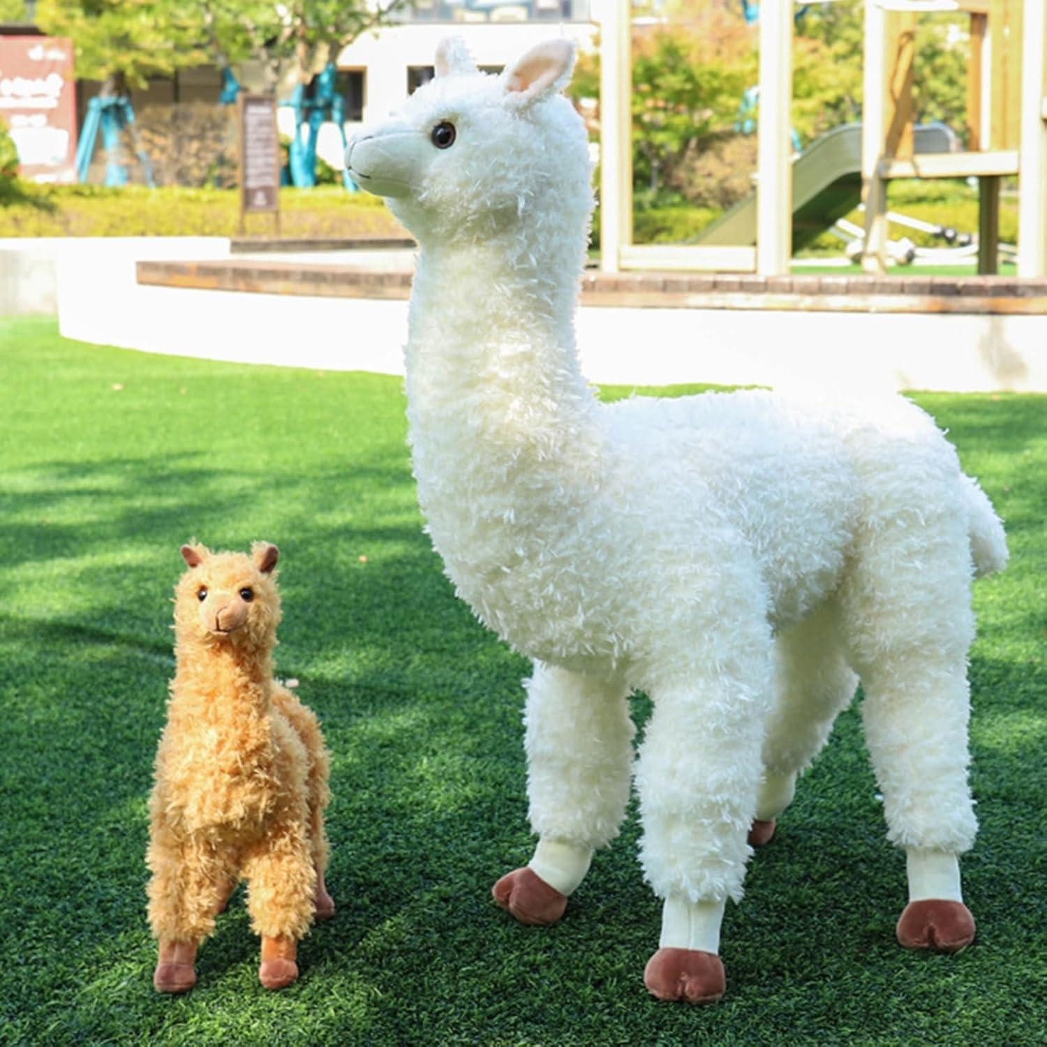 LuxusKollektion Kuscheltier Alpaka Kuscheltier Plüschtier Lama Kissen Geschenk Kinder 38cm Braun