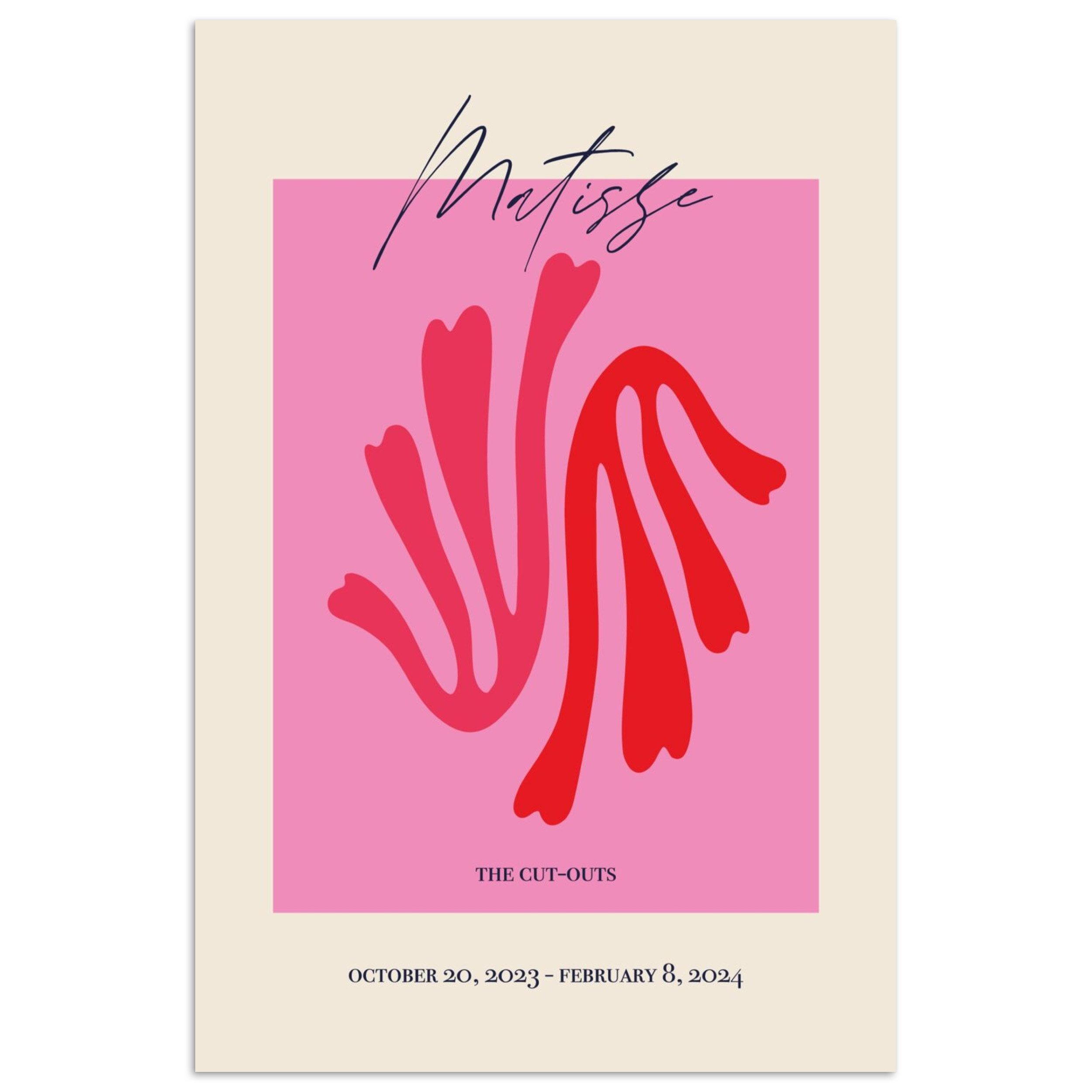 MuchoWow Poster Abstrakte Kunst - Matisse - Rosa - Modern, (1 St), Wandbild, Wohnzimmer Deko, Qualitätsdruck Dickes Papier, 60x90 cm