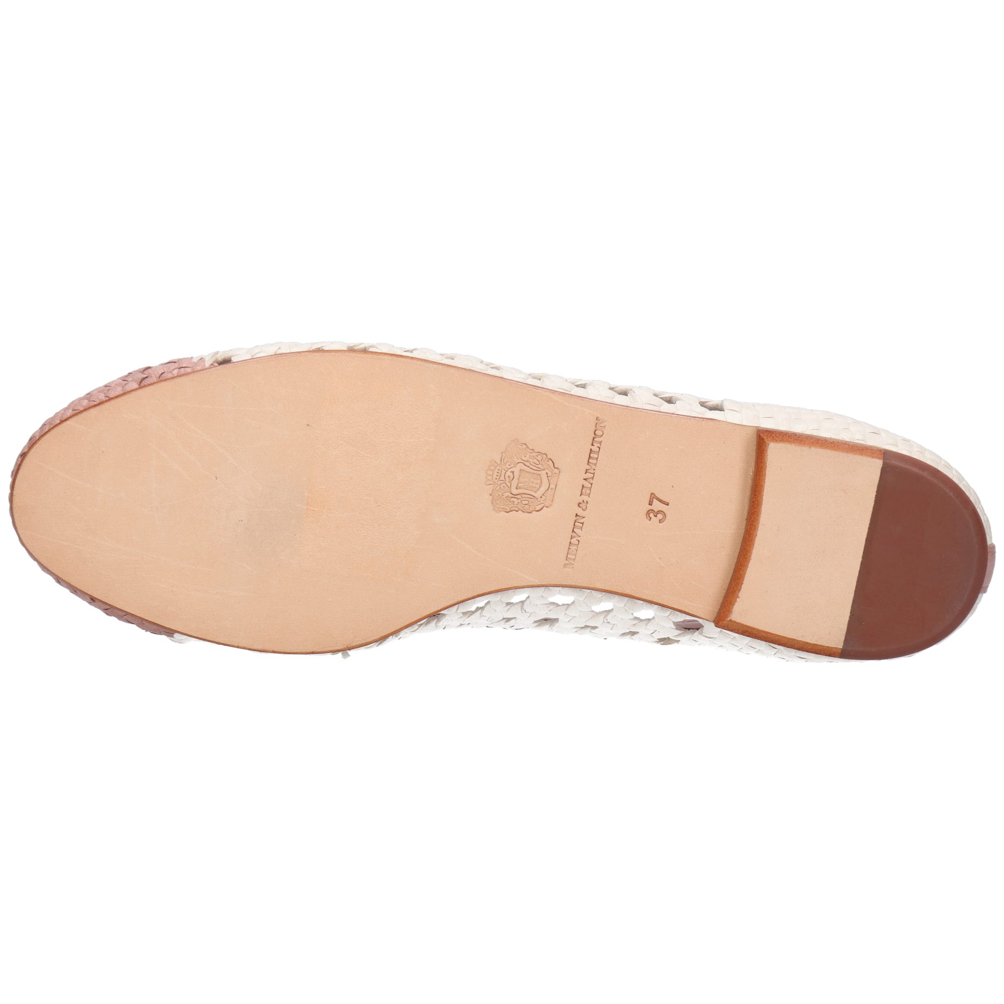 Melvin & Hamilton Imani 1 Leder-Geflochtene Schuhe für Damen Ballerina Flache Absätze, Echtes Leder, Von Hand geflochten