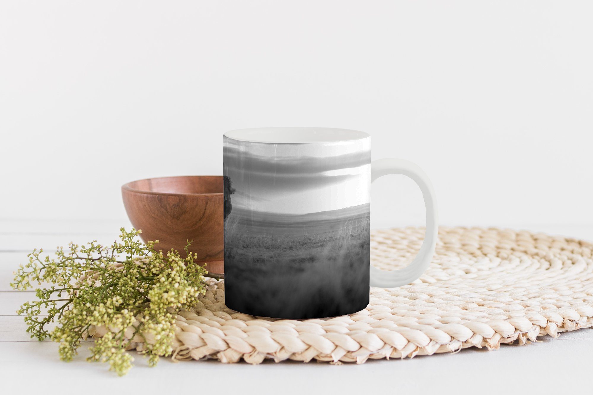 Gras, Teetasse, Luft Kaffeetassen, - Pferde Keramik, Geschenk Teetasse, Tasse - MuchoWow Becher,