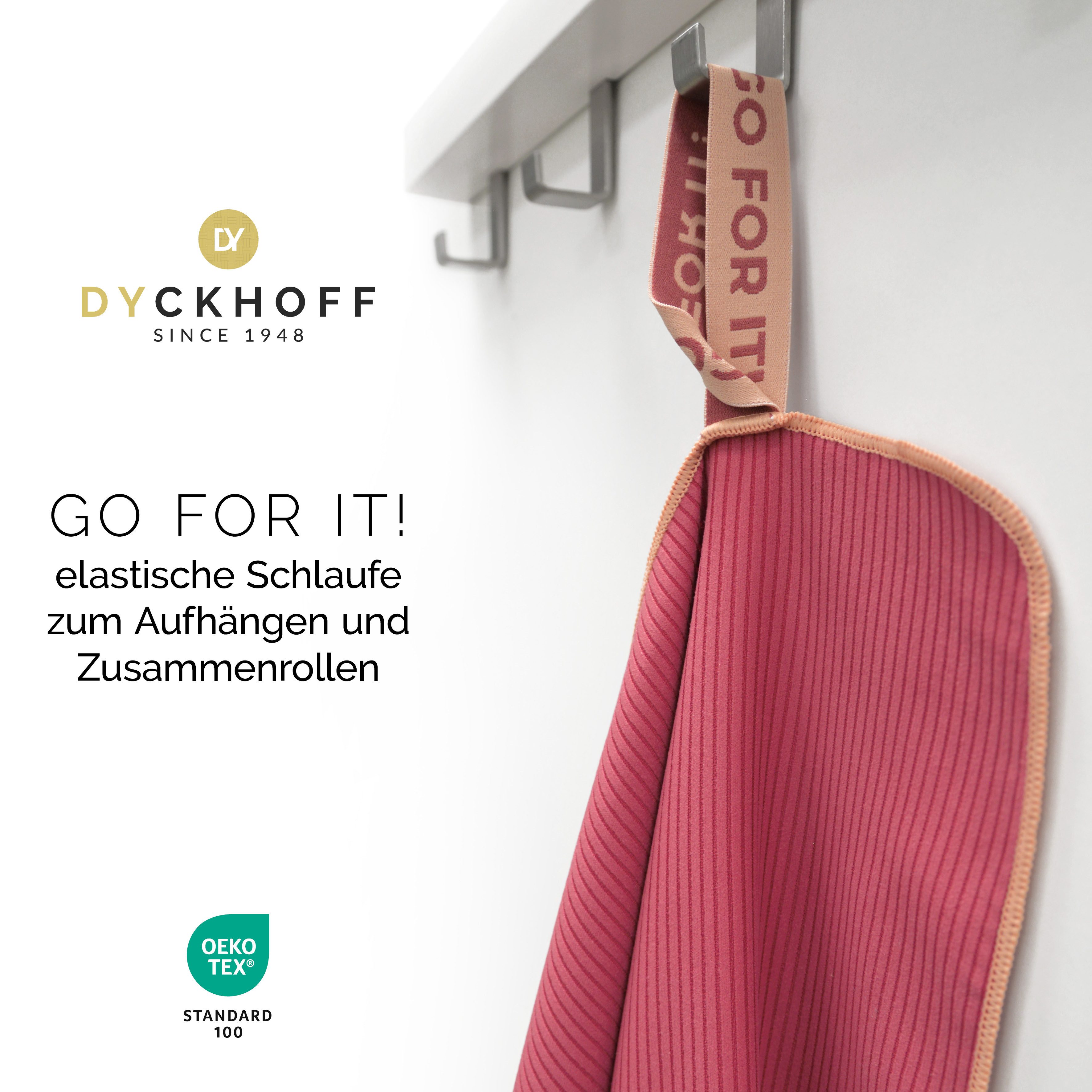 Dyckhoff Handtuch Mikrofaser Sporttuch Struktur, Microfaser (1-St), Mit Überstülpkapuze, Schnelltrocknend, Leicht, Reißverschlusstasche – Bild 4 von 5