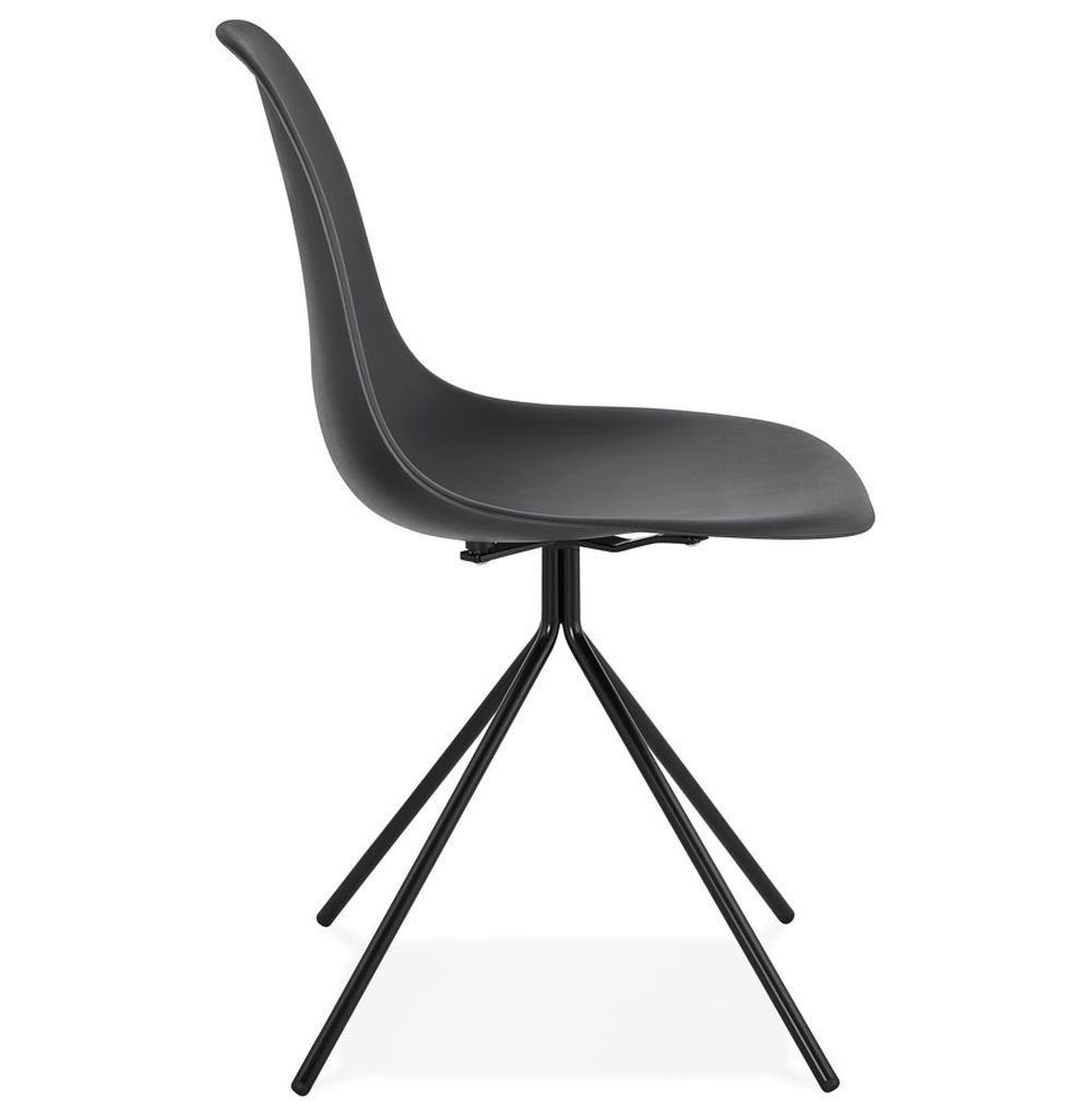 KADIMA DESIGN Esszimmerstuhl VIKTORIA (black) Stuhl Schwarz x Polym 46 Plastic