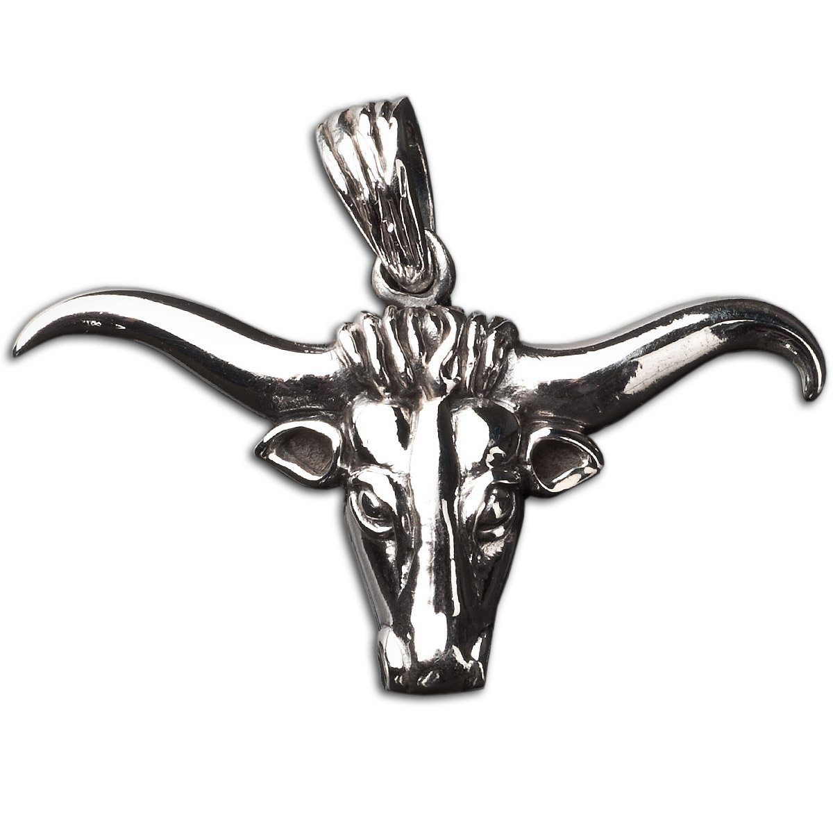 Kettenanhänger Stier Bulle Stierkopf Herren Anhänger 925 Sterling Silber