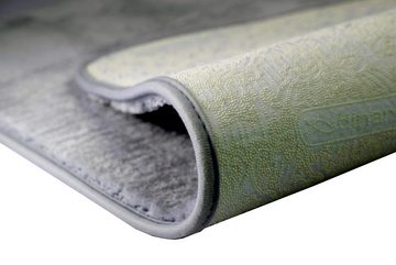 Teppich Badematte Badgarnitur Set 2-teilig Duschvorleger Badteppich waschbar grau, Carpetia, rechteckig, Höhe: 18 mm