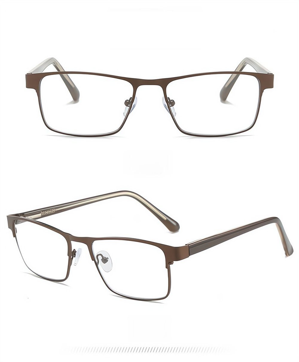 PACIEA Lesebrille Mode bedruckte Rahmen braun anti blaue presbyopische Gläser