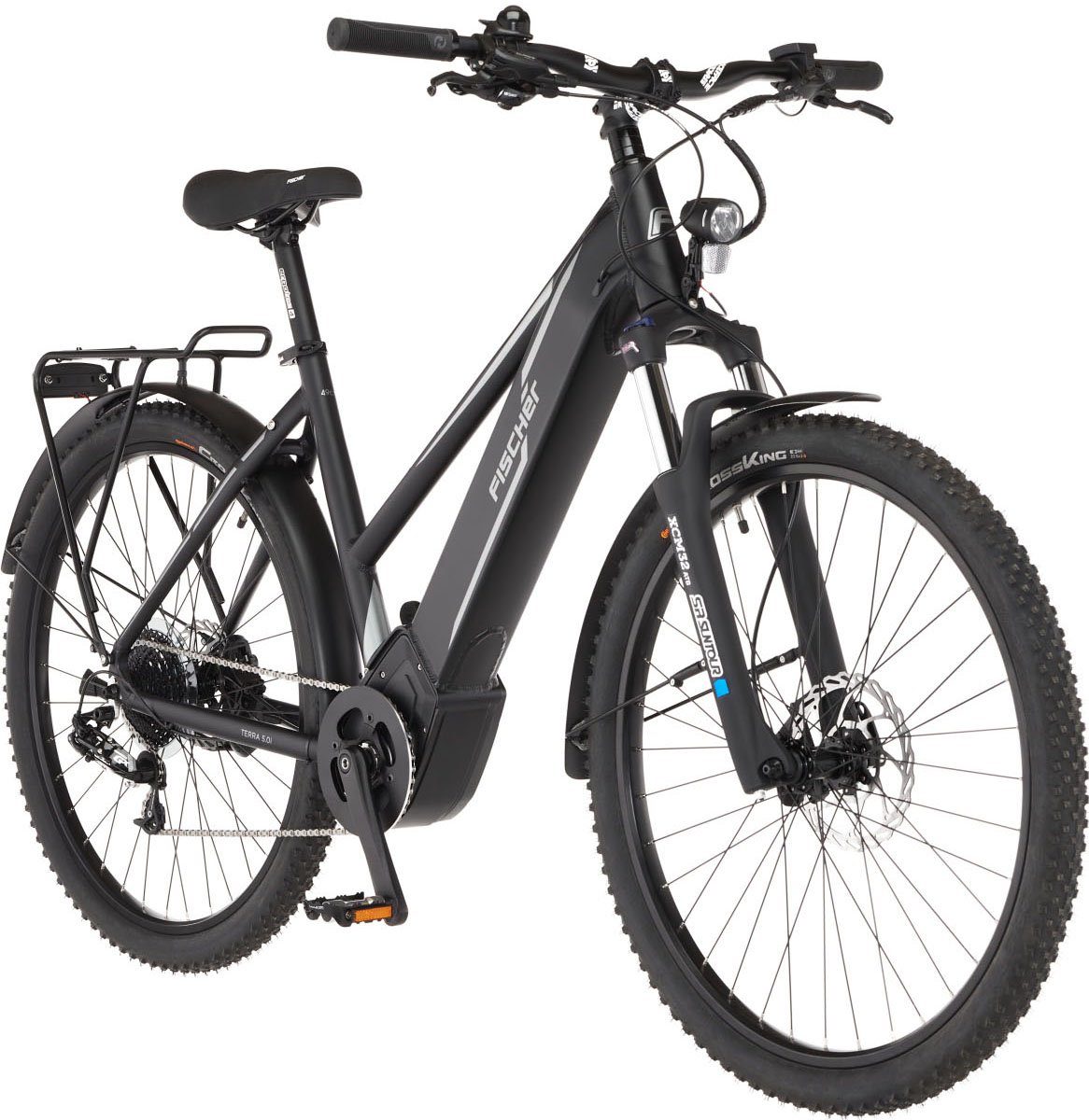 FISCHER Fahrrad E-Bike TERRA 5.5i, 10 Gang SRAM, Kettenschaltung,  Mittelmotor, 504 Wh Akku, (mit Schloss) | E-Mountainbikes