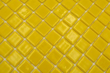 Mosani Mosaikfliesen Recycling Glasmosaik Mosaikfliesen gelb glänzend / 10 Mosaikmatten