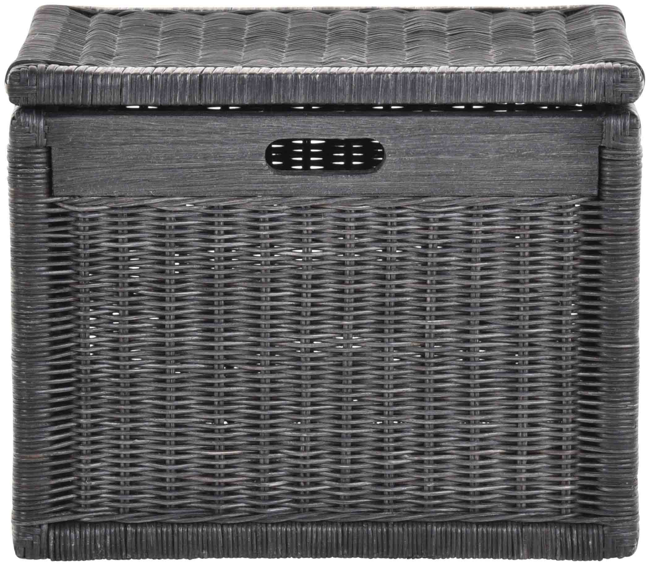 Krines Home Aufbewahrungskorb Hoher Korb mit Deckel Rattan geflochten Regalkorb Aufbewahrungsbox, Mit Inlett