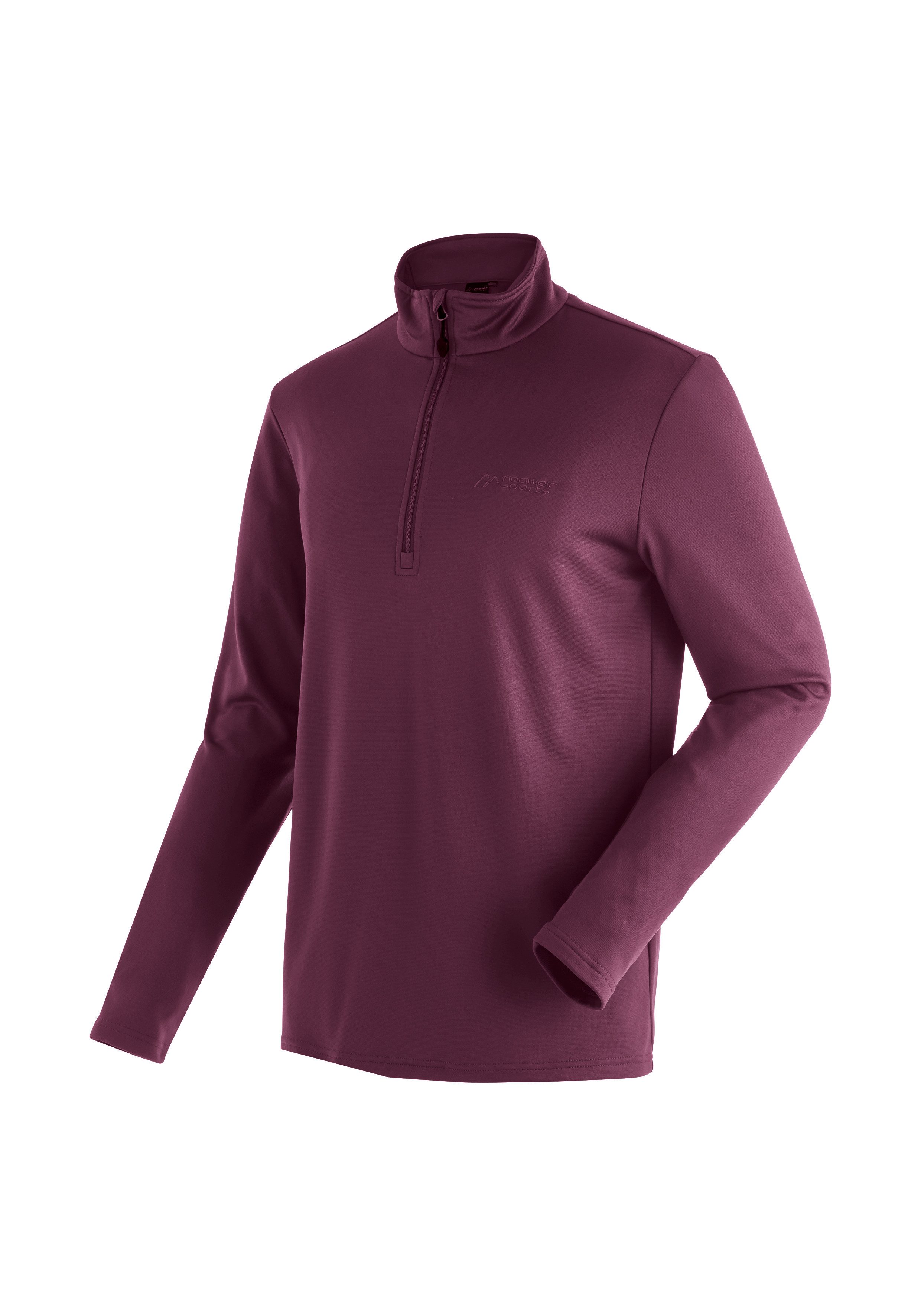 Maier Sports Fleecepullover Felix Herren Fleece, funktioneller Midlayer, Half-Zip, Regular Fit