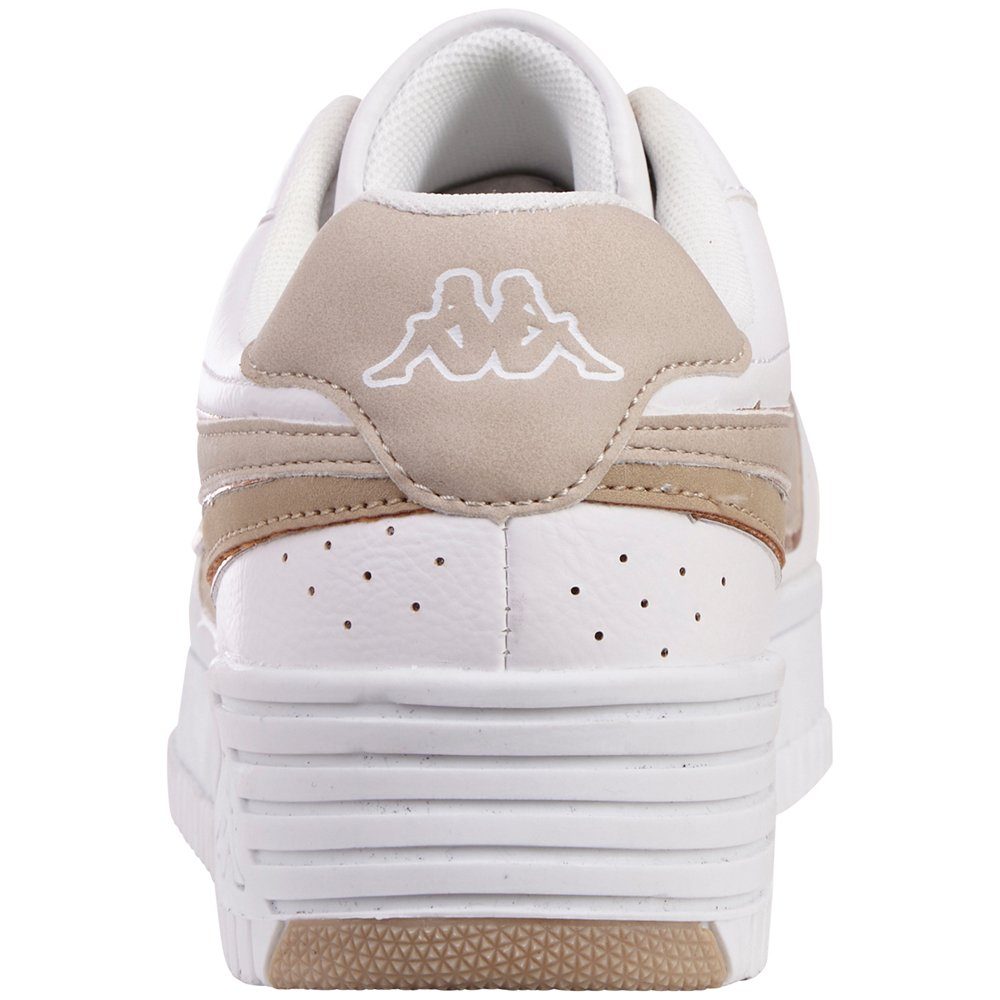 Sneaker white-offwhite Kappa Designelementen mit metallisch-schimmernden